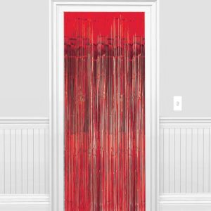 Foil Fringe Doorway Curtain. 3ft x 8ft. Assorted Colors