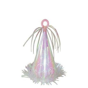 Party Hat Balloon Weight. 6oz. Assorted Colors