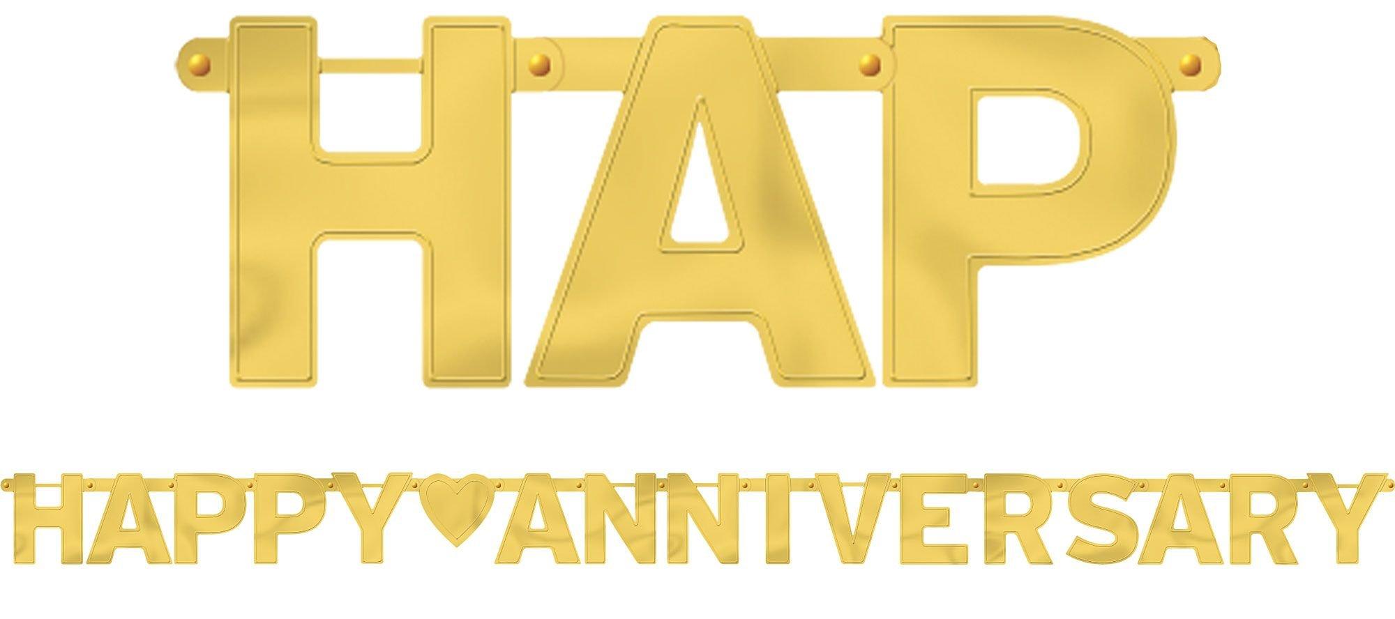 Happy Anniversary Letter Banner. Assorted Colors - Image 2