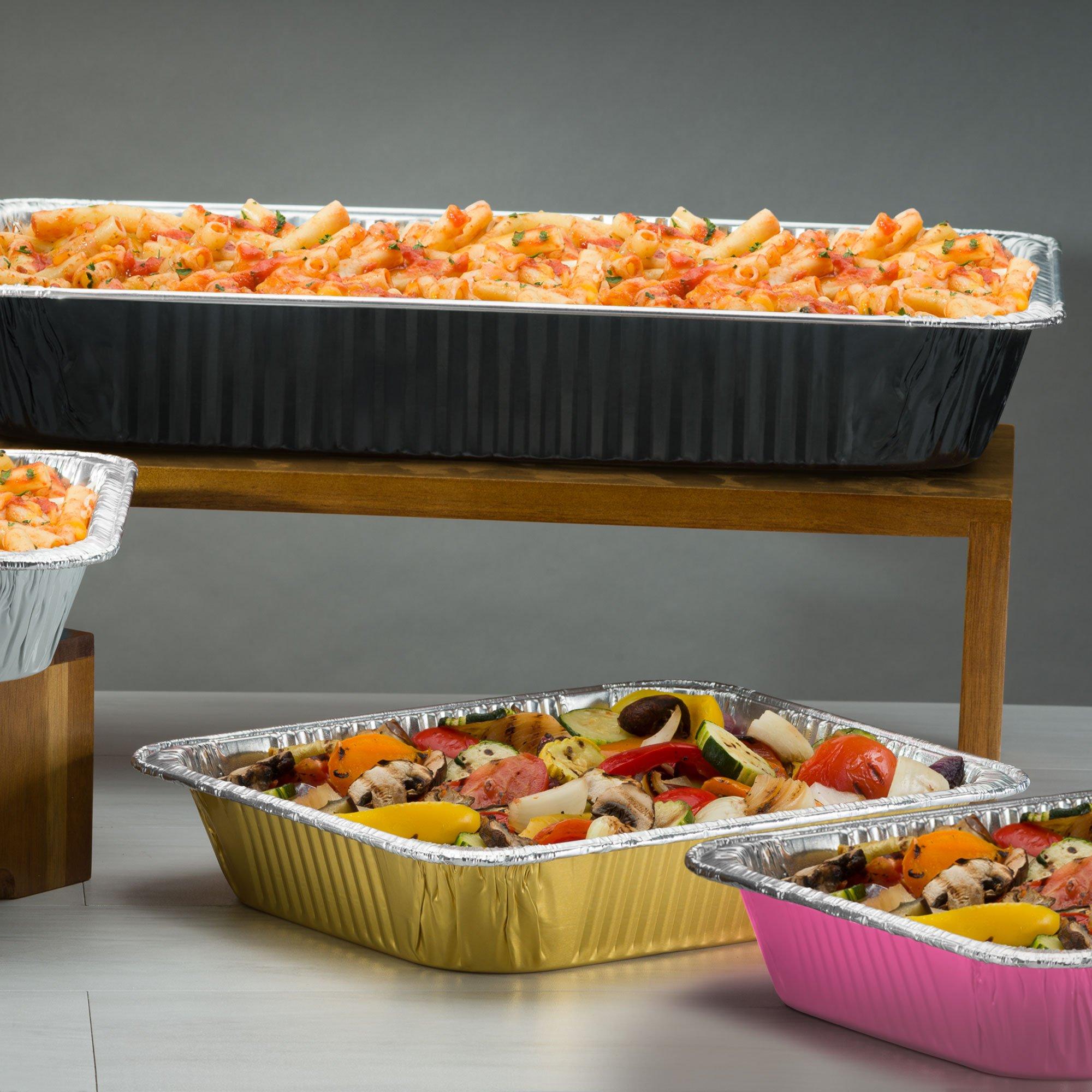Aluminum Half Chafing Dish Steam Pan. Assorted Colors - Image 3