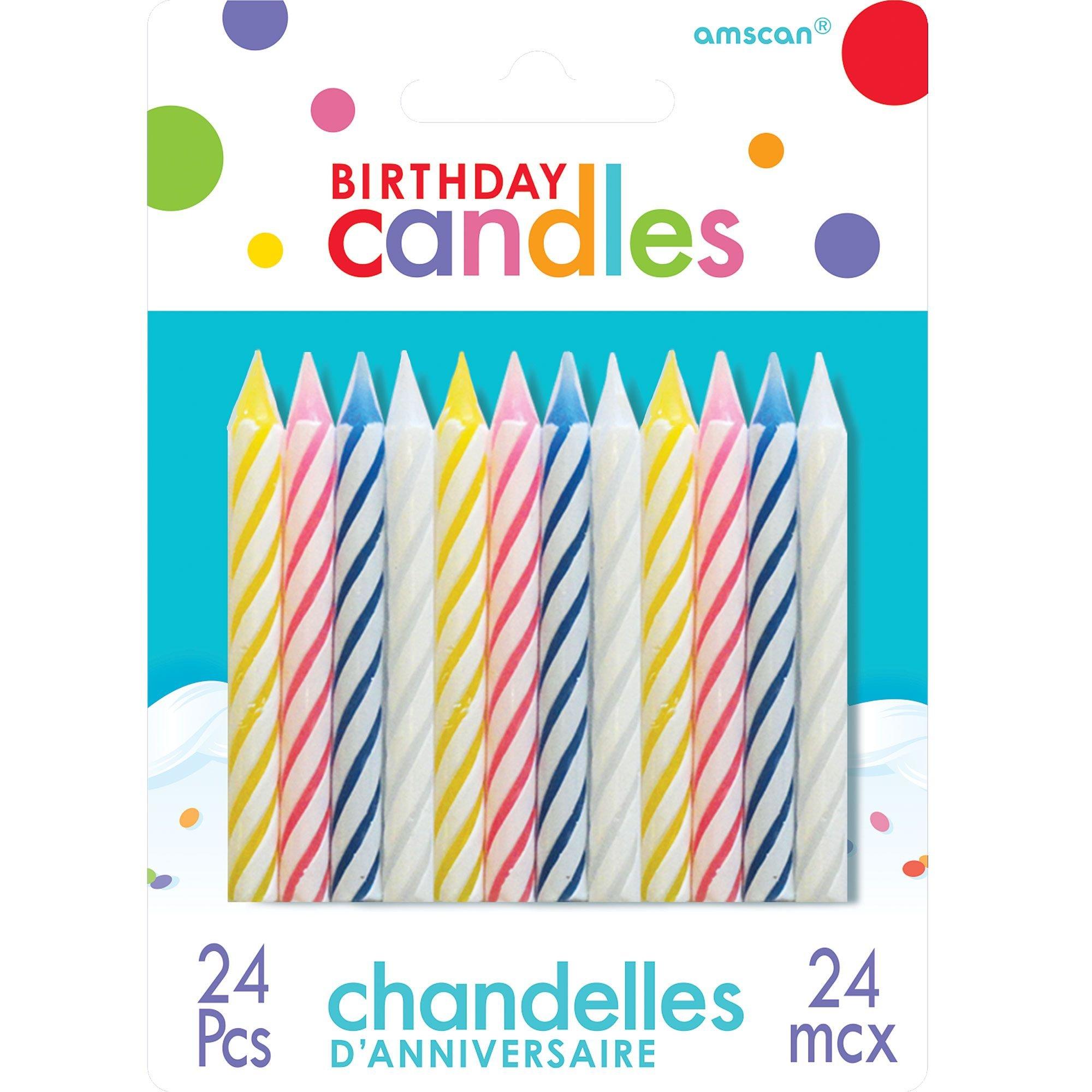 Spiral Birthday Candles. 24ct. Assorted Colors - Image 2
