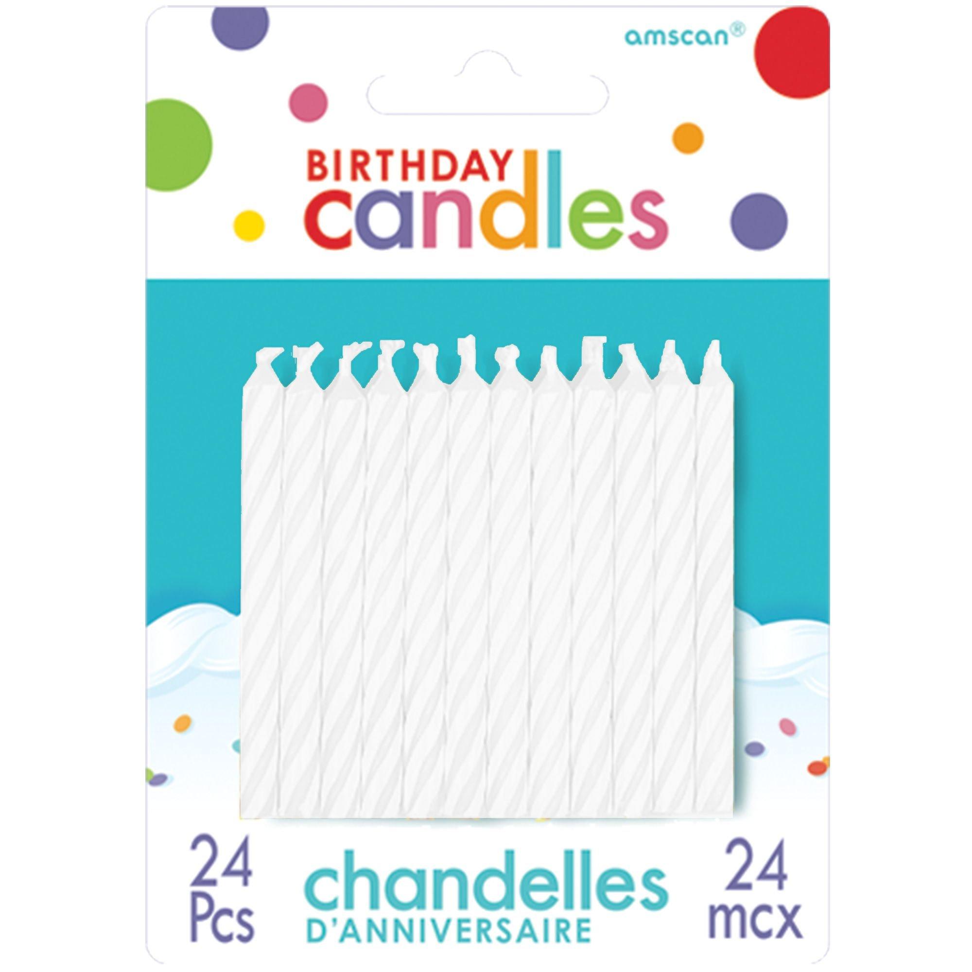 Spiral Birthday Candles. 24ct. Assorted Colors