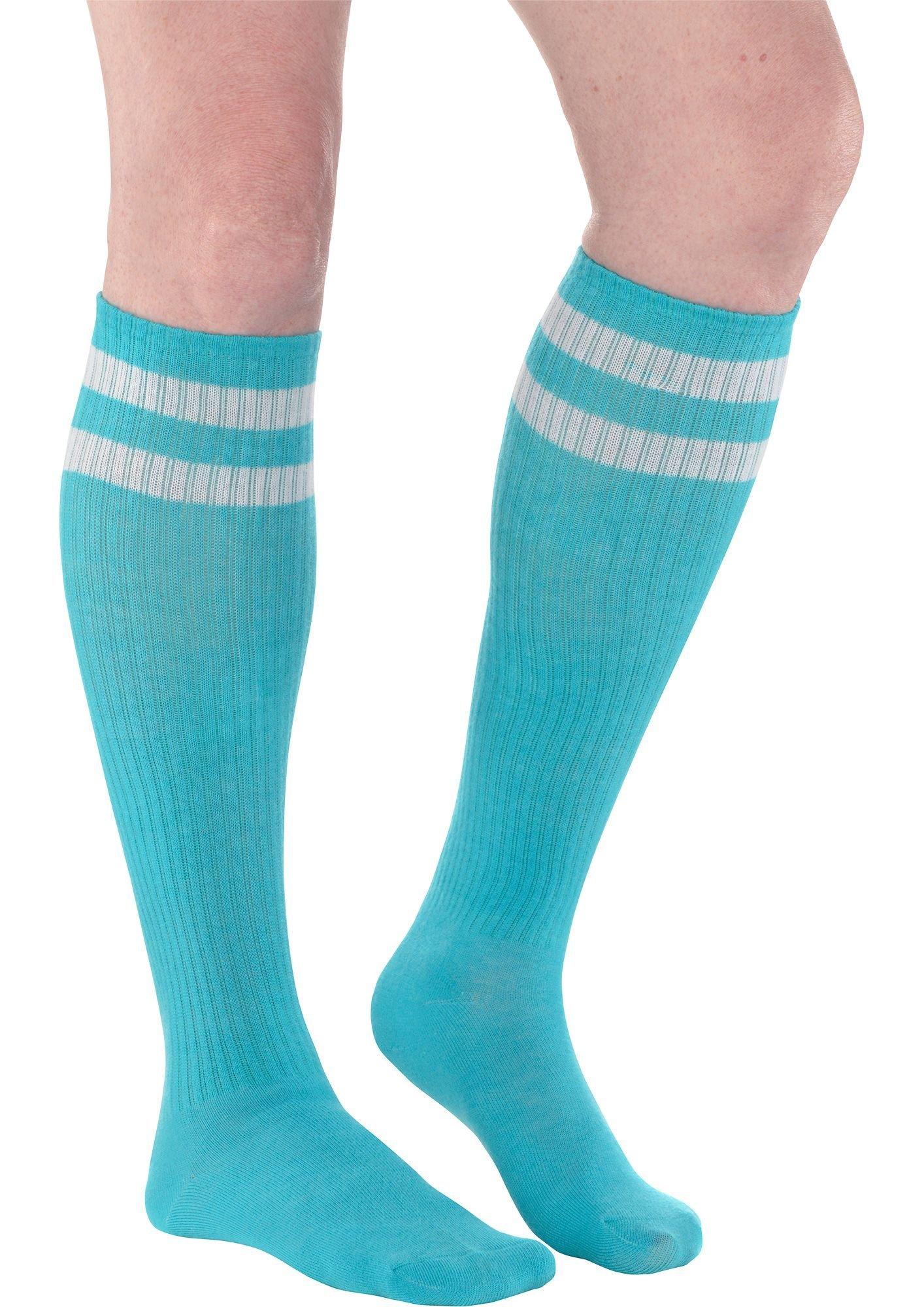Stripe Athletic Knee-High Socks. Assorted Colors - Image 7