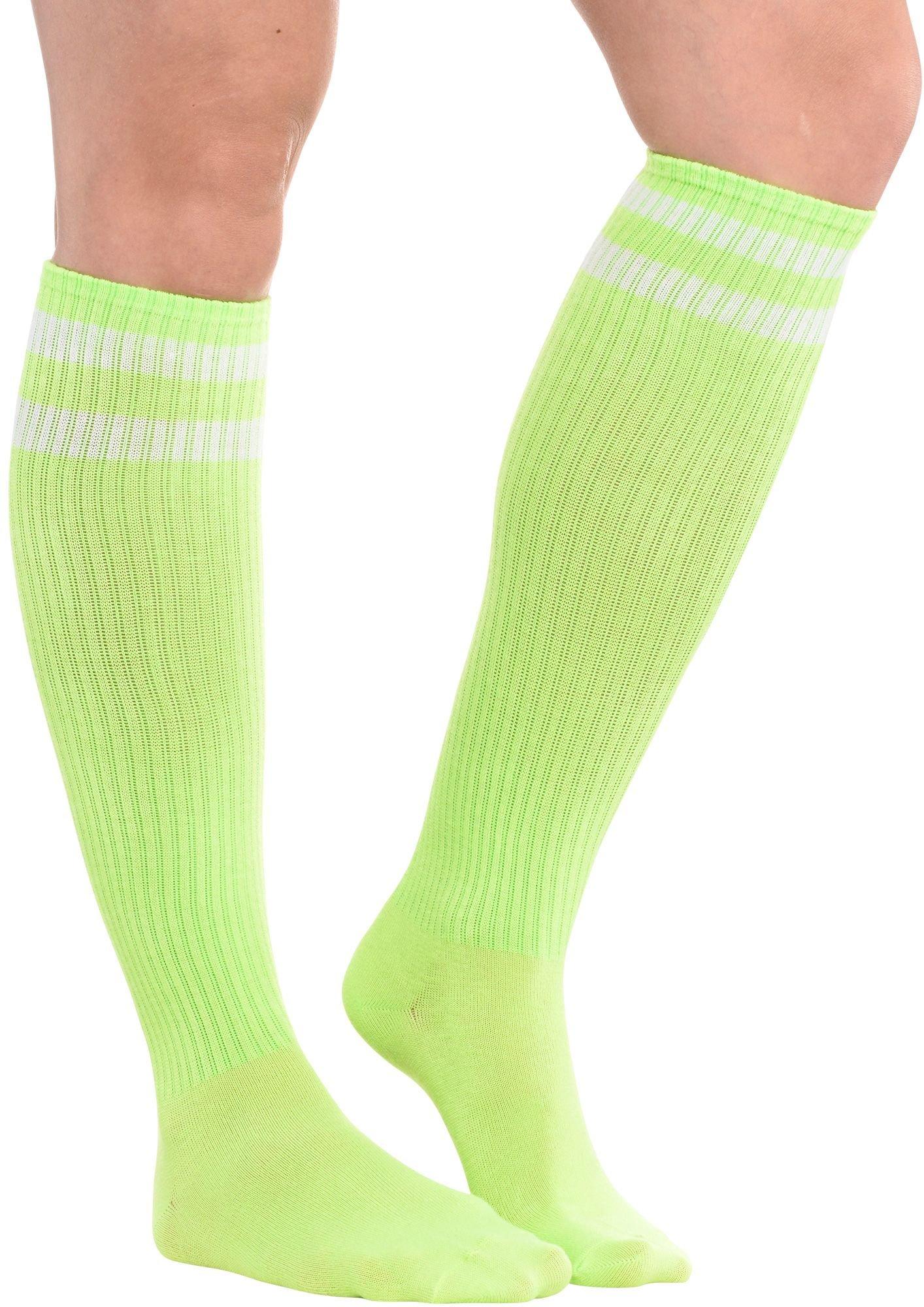 Stripe Athletic Knee-High Socks. Assorted Colors - Image 19
