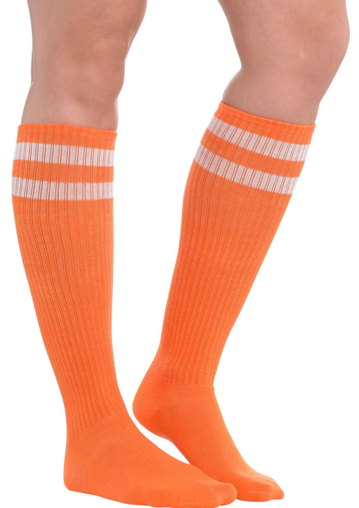 Stripe Athletic Knee-High Socks. Assorted Colors - Image 3