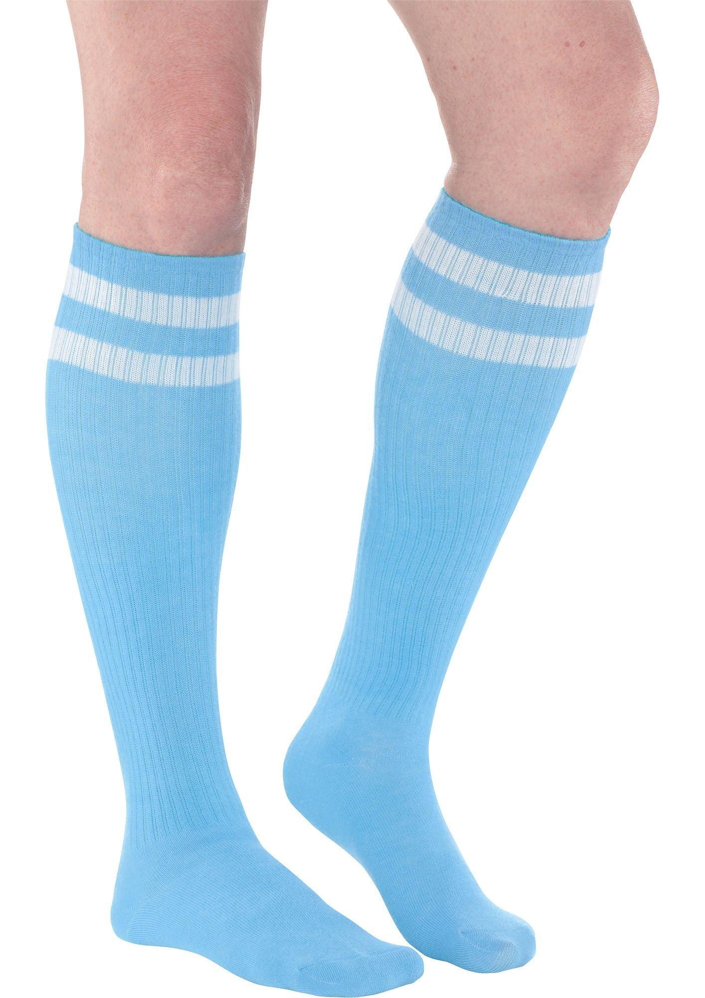 Stripe Athletic Knee-High Socks. Assorted Colors - Image 12