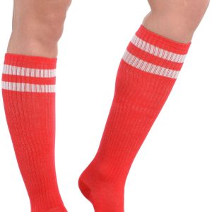 Stripe Athletic Knee-High Socks. Assorted Colors