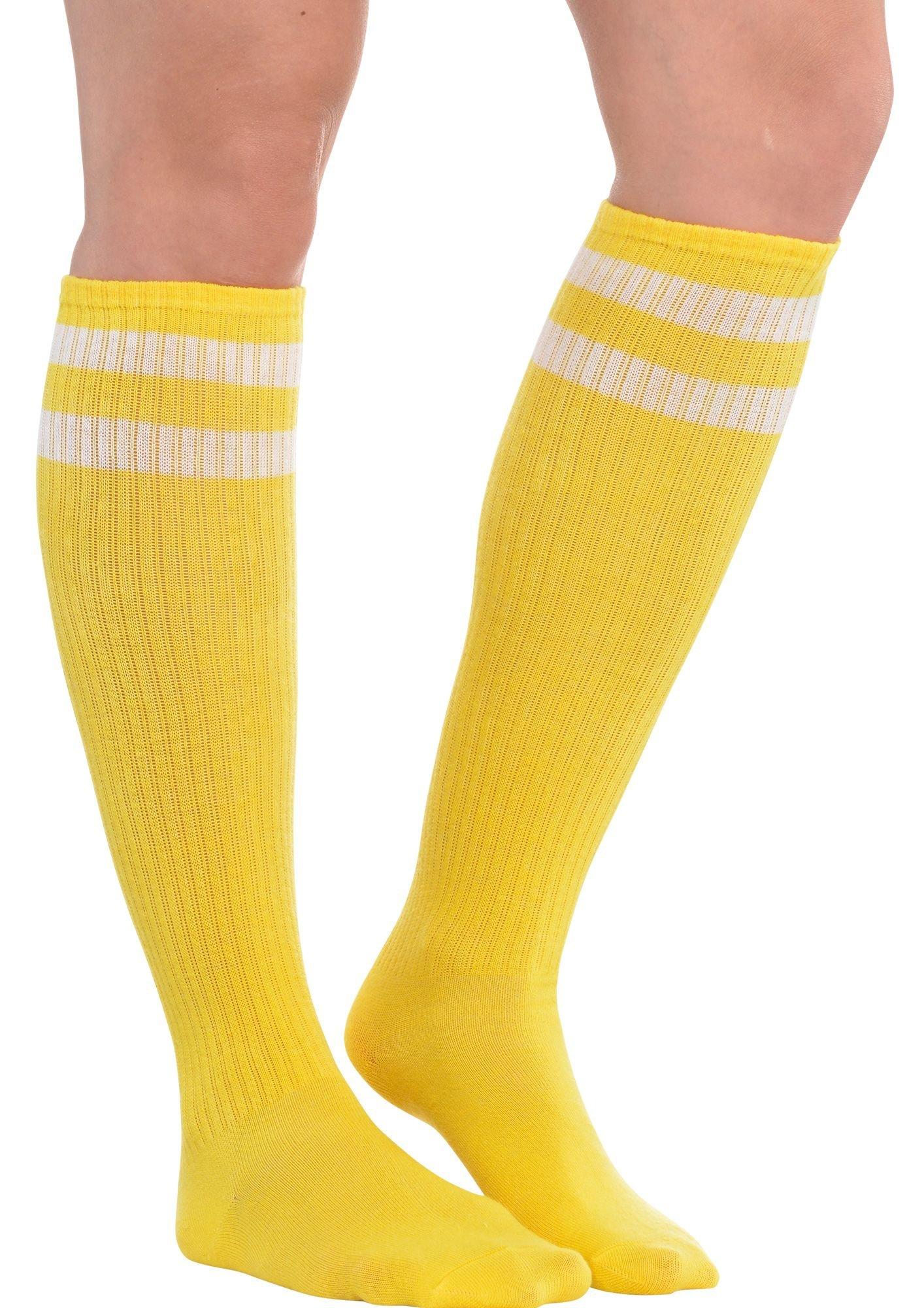 Stripe Athletic Knee-High Socks. Assorted Colors - Image 4