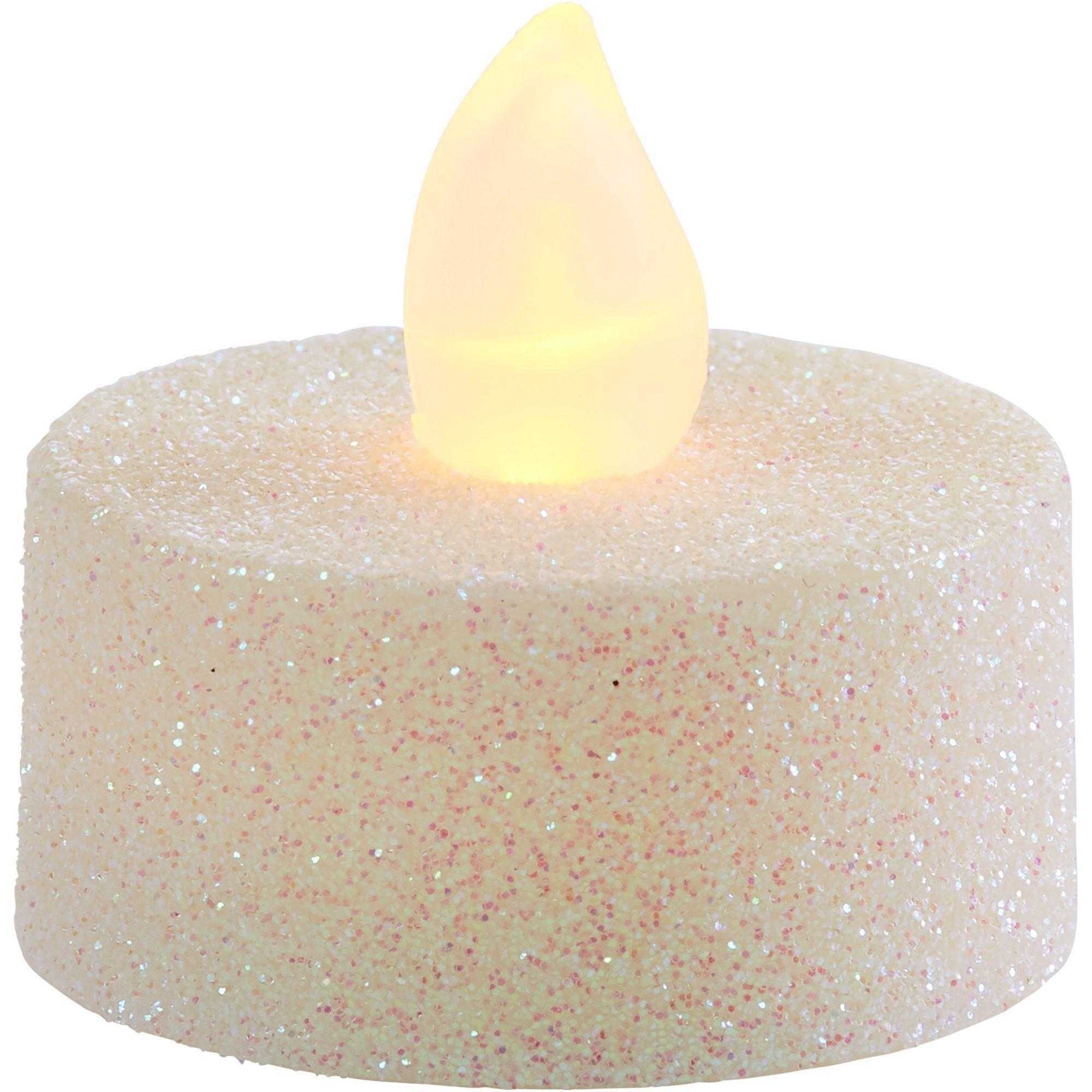 Glitter Tealight Flameless LED Candles. 10ct. Assorted Colors - Image 5