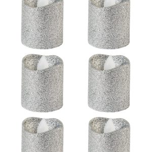 Glitter Votive Flameless LED Candles. 6ct. Assorted Colors