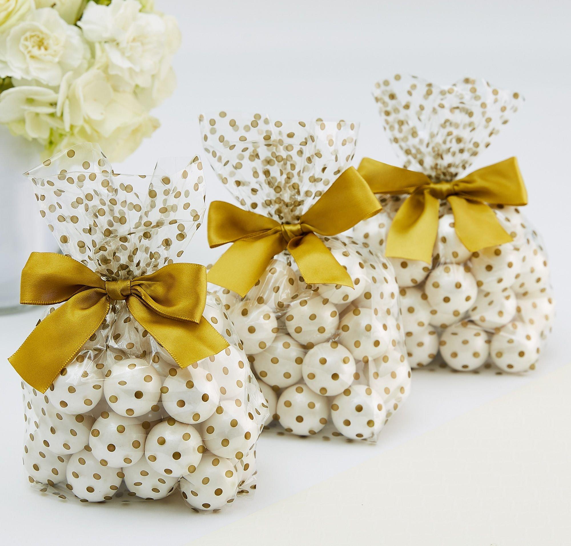Polka Dot Treat Bags with Bows. 12ct. Assorted Colors - Image 3