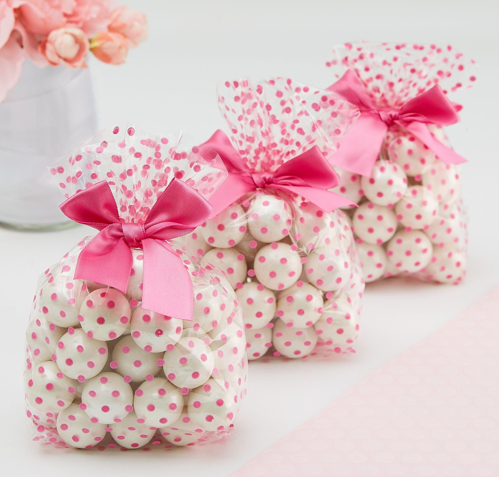 Polka Dot Treat Bags with Bows. 12ct. Assorted Colors - Image 5