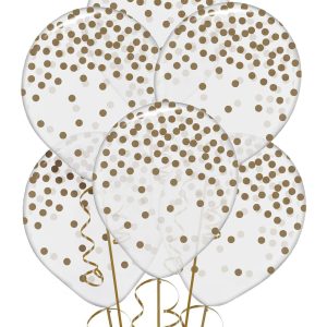 Transparent & Dot Balloons - 12in. 6ct. Assorted Colors