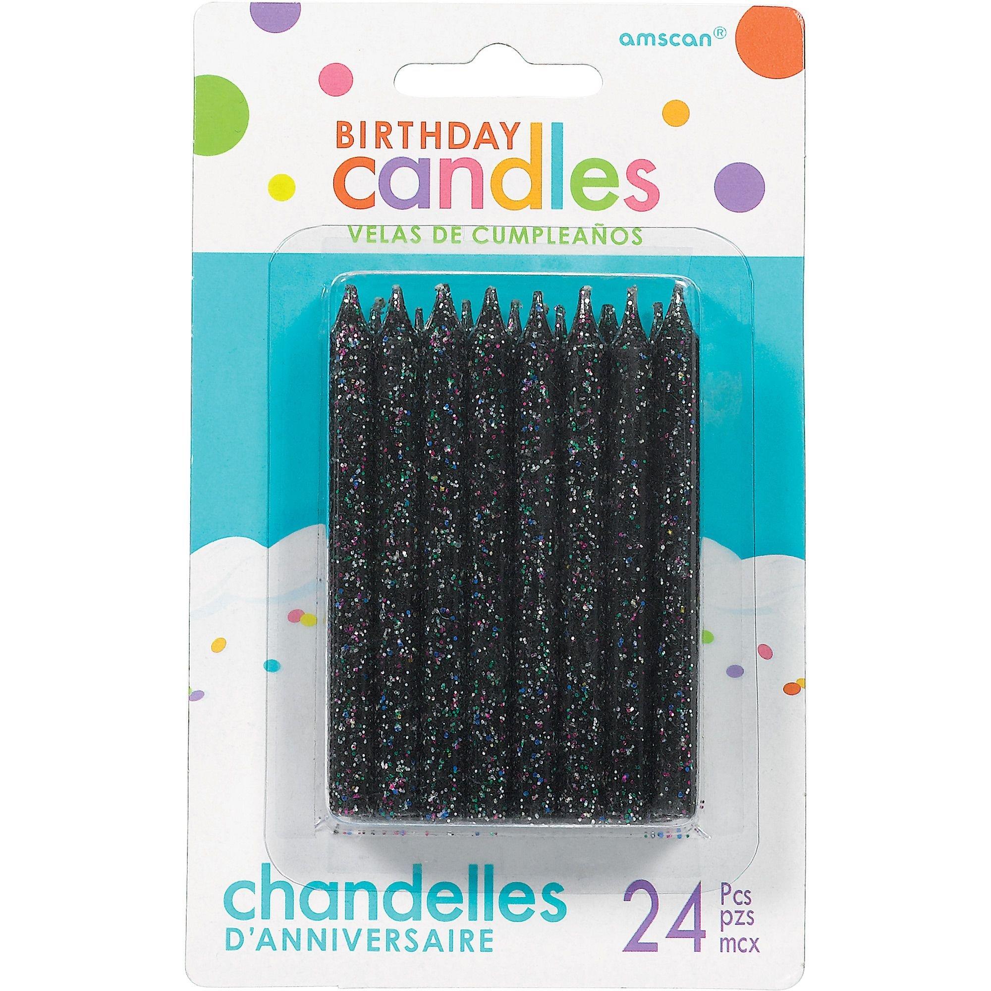 Glitter Birthday Candles. 24ct. Assorted Colors - Image 2