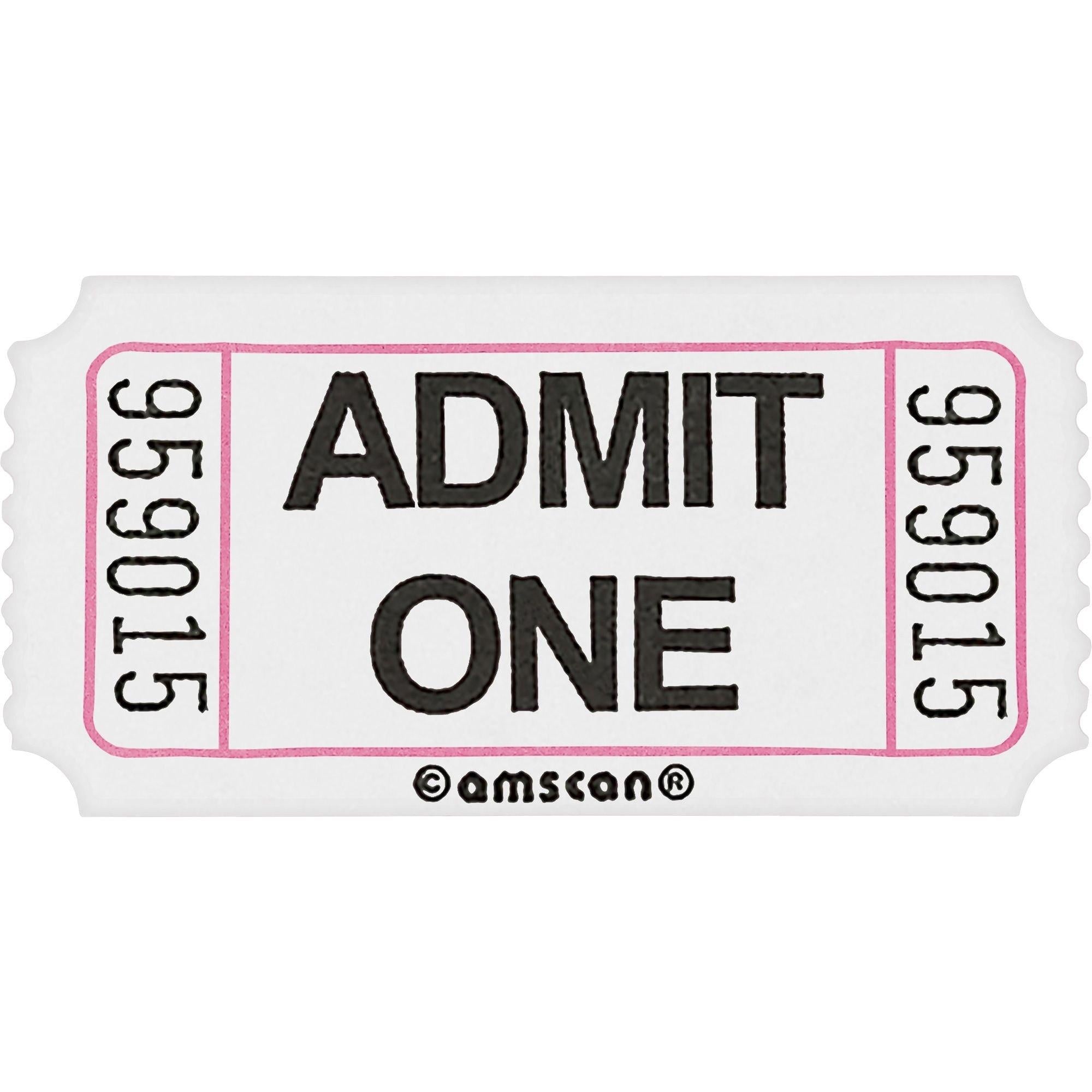 Admit One Single Roll Tickets. 1000ct. Assorted Colors - Image 9
