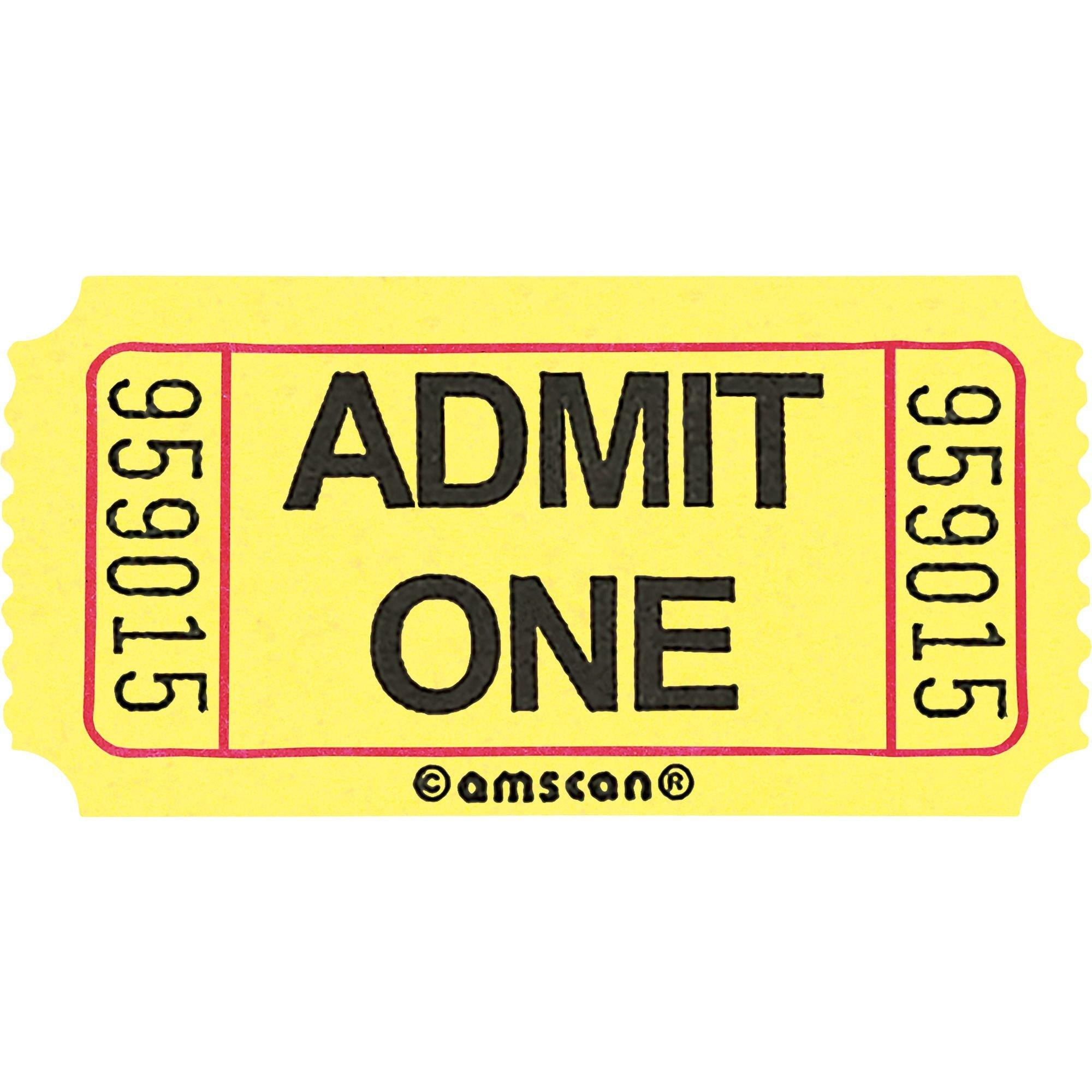 Admit One Single Roll Tickets. 1000ct. Assorted Colors - Image 12