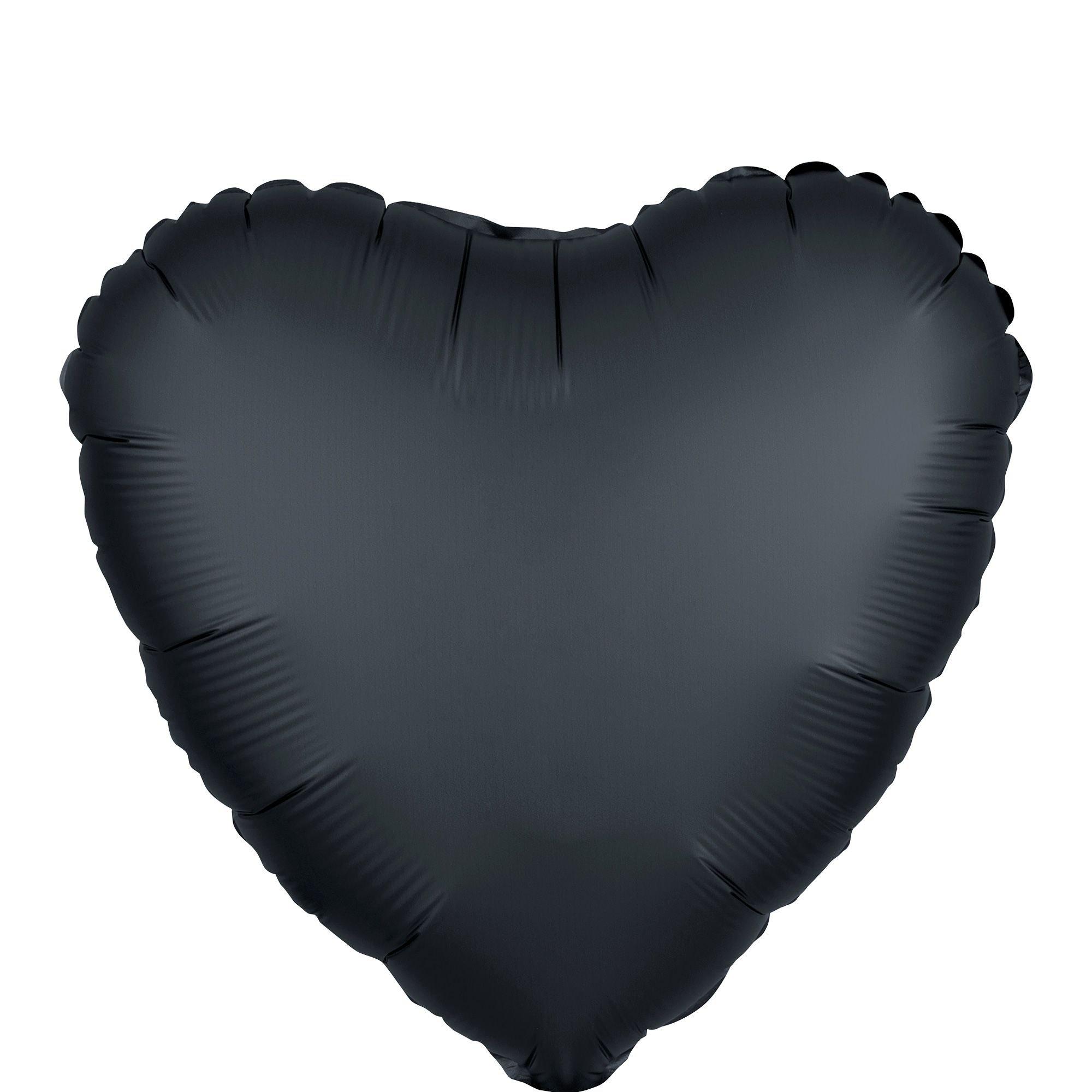 Satin Heart Balloon. 17in. Assorted Colors - Image 2