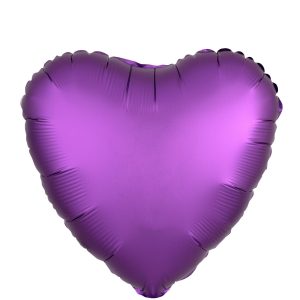Satin Heart Balloon. 17in. Assorted Colors