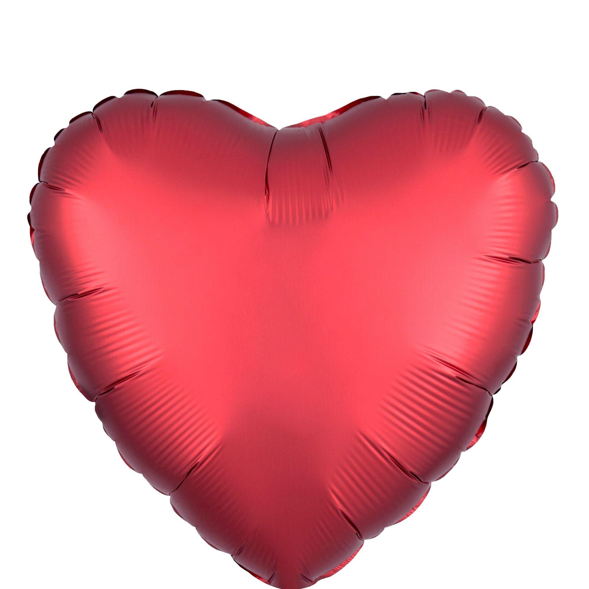 Satin Heart Balloon. 17in. Assorted Colors - Image 16