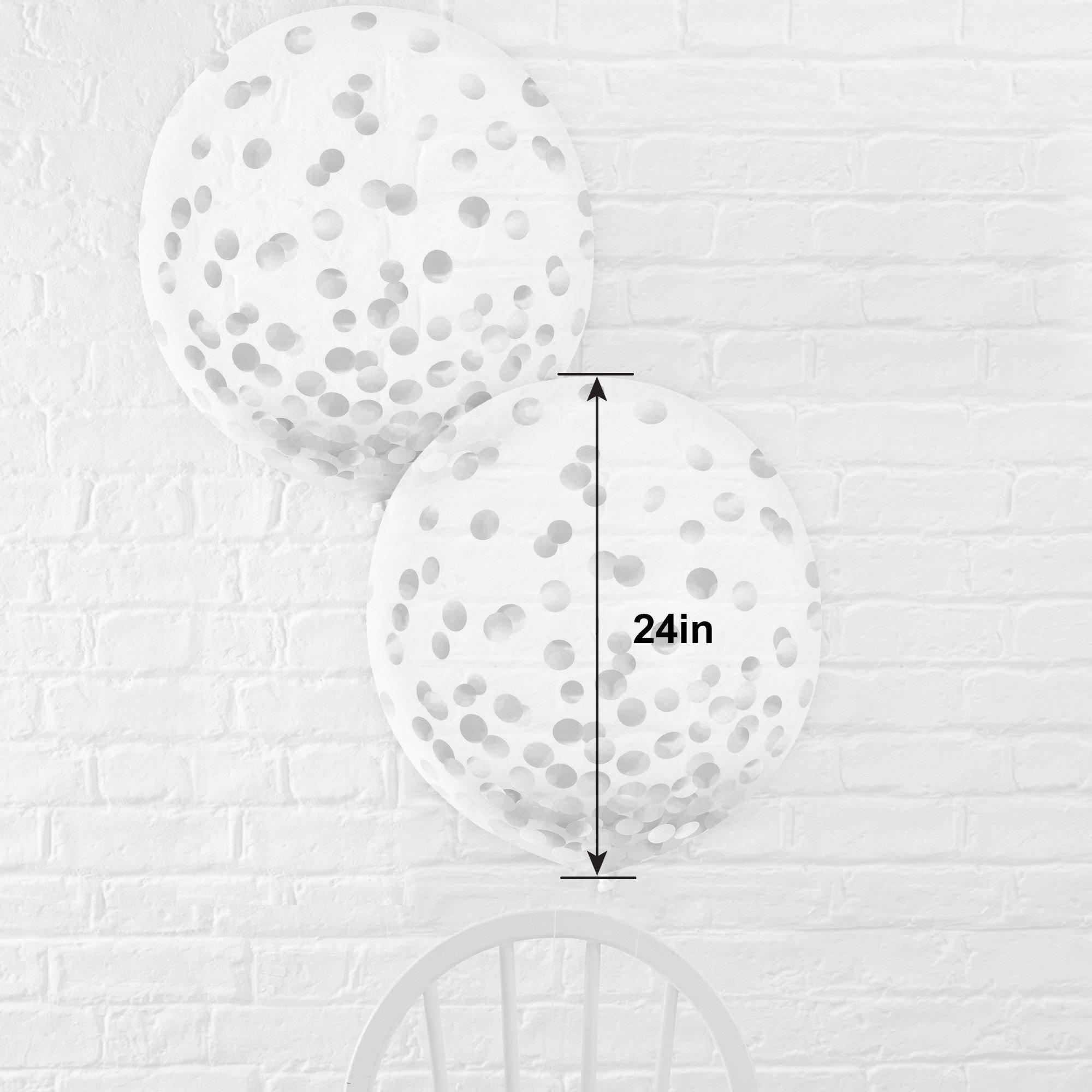 Metallic Confetti Balloons - 24in. 2ct. Assorted Colors - Image 20