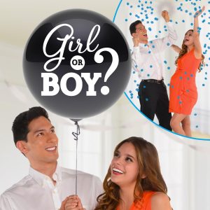 It's a Boy Gender Reveal Balloon with Blue Confetti. 24in