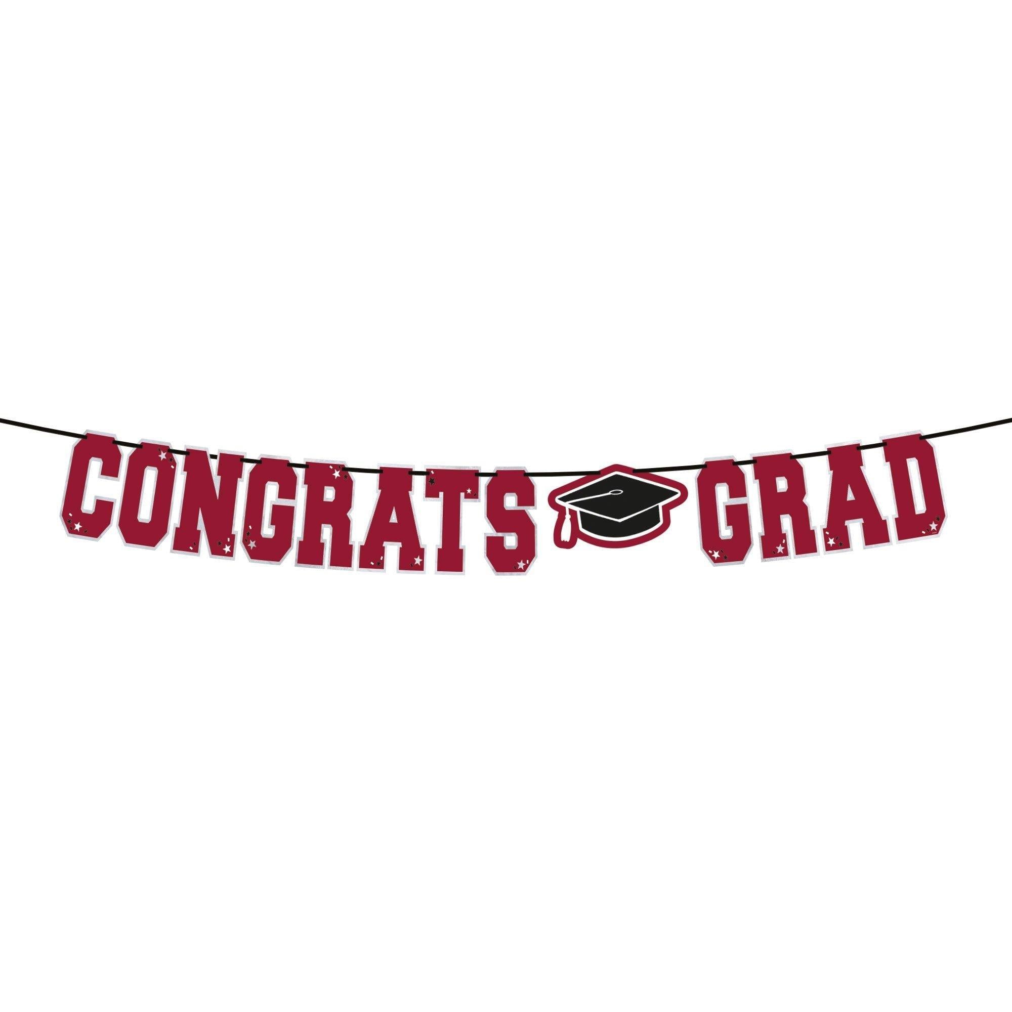 Congrats Grad Letter Banner. Assorted Colors - Image 5