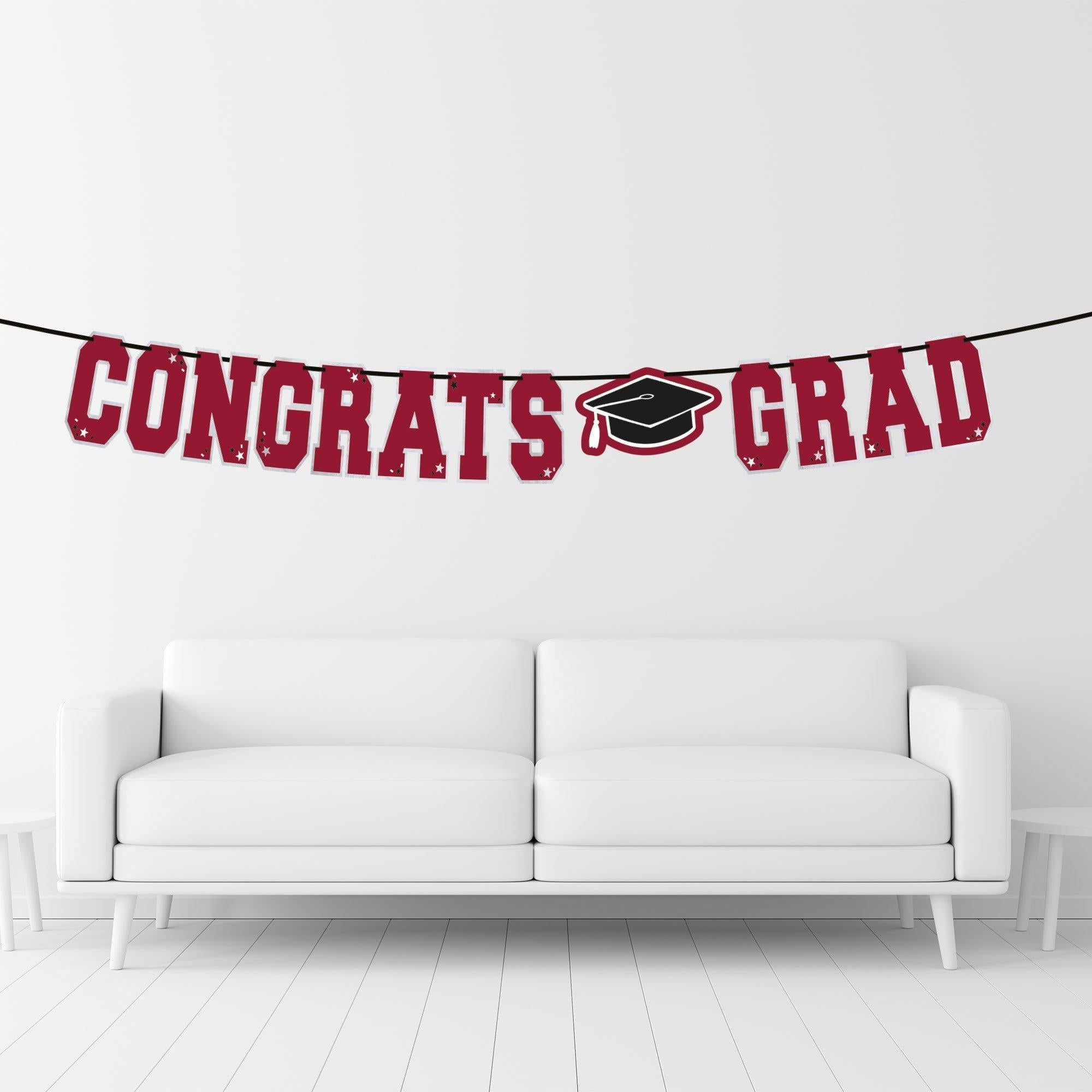 Congrats Grad Letter Banner. Assorted Colors - Image 4