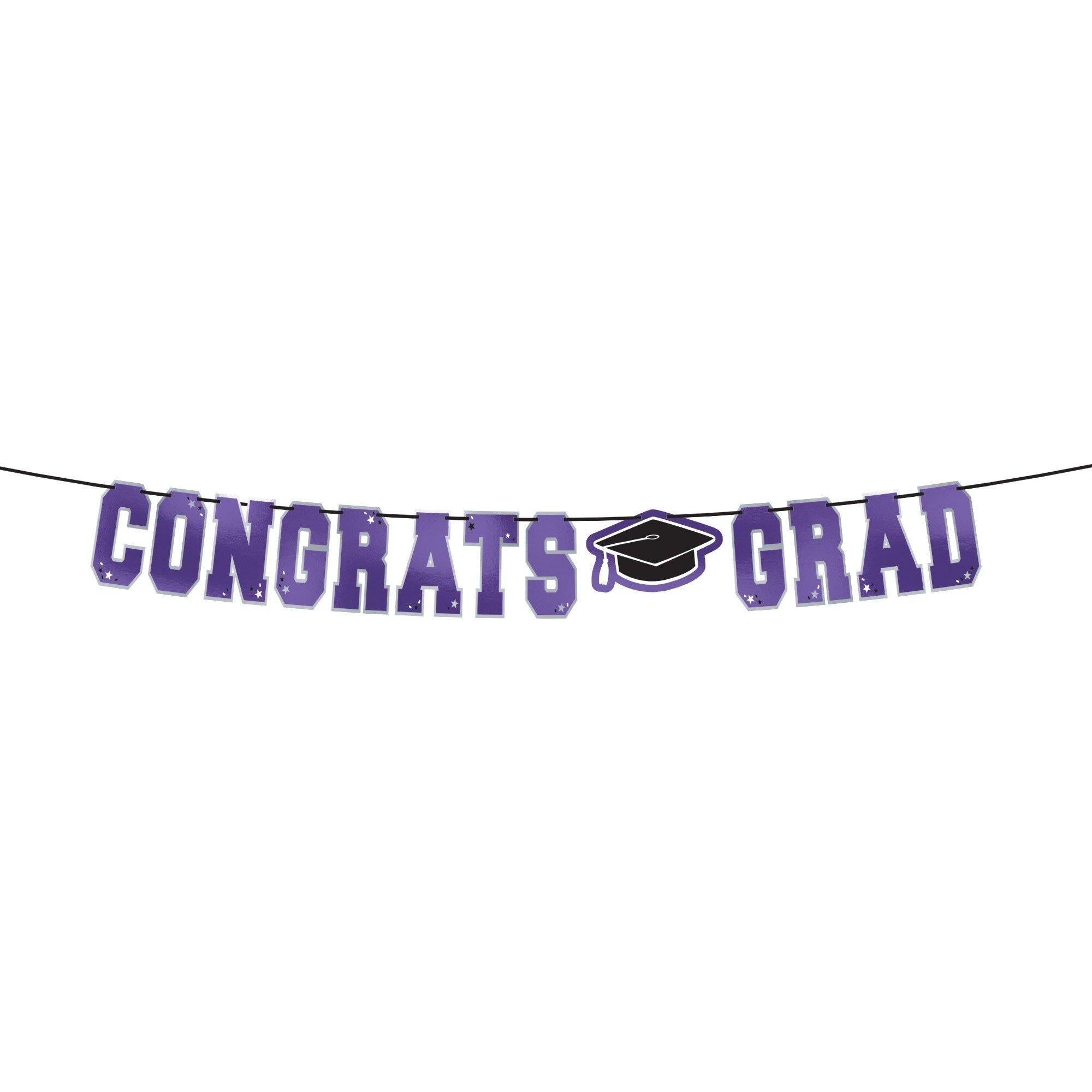 Congrats Grad Letter Banner. Assorted Colors - Image 22