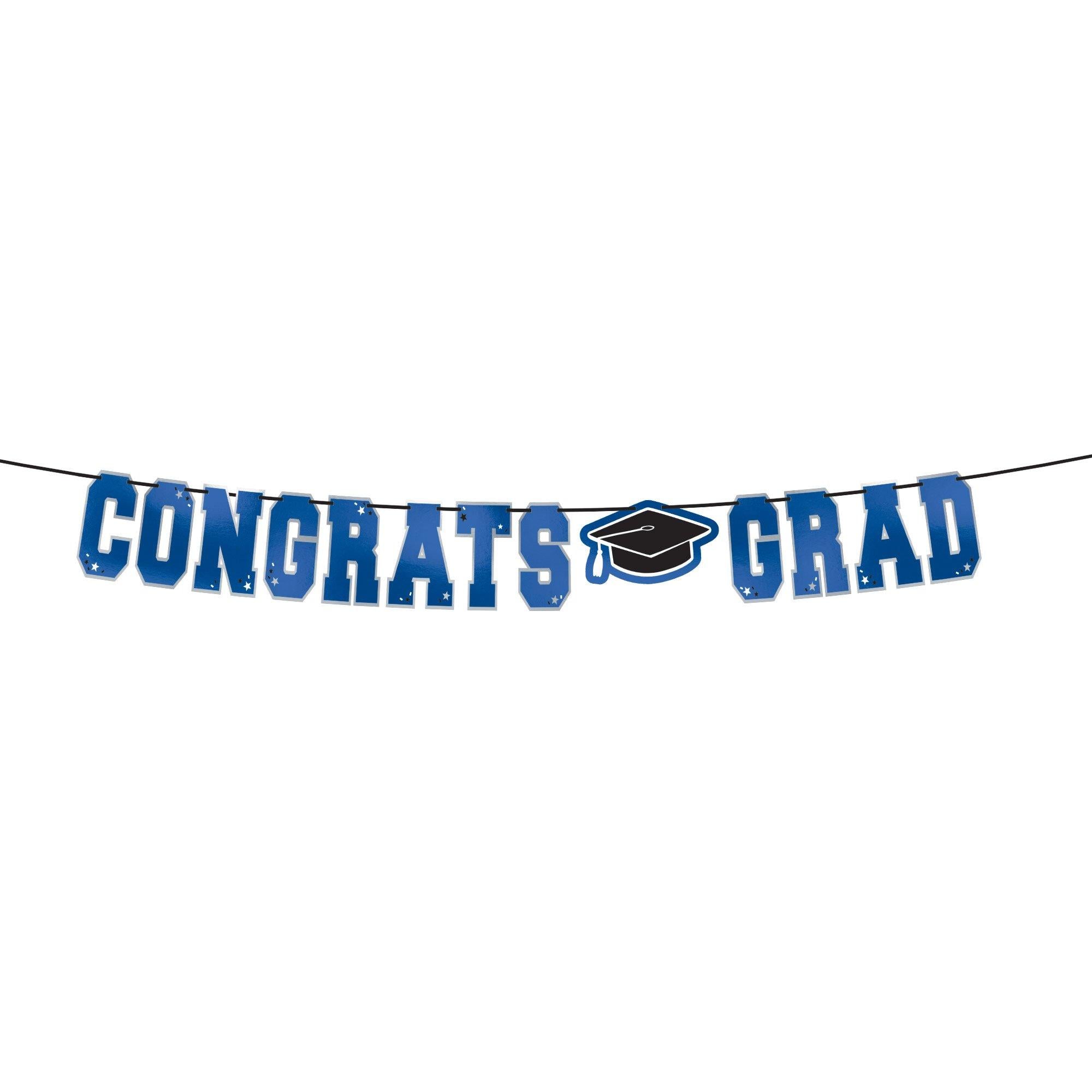 Congrats Grad Letter Banner. Assorted Colors - Image 18