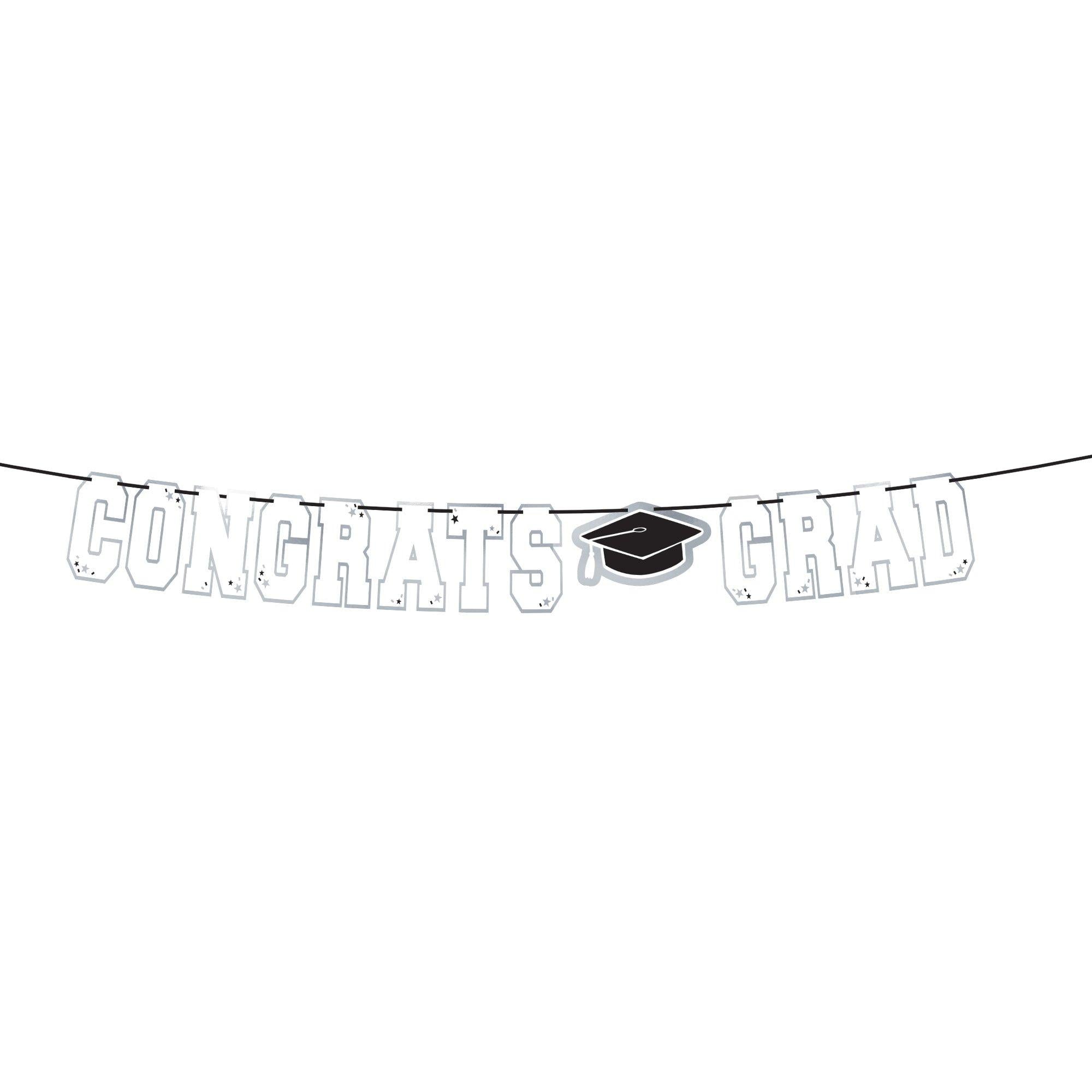 Congrats Grad Letter Banner. Assorted Colors - Image 25