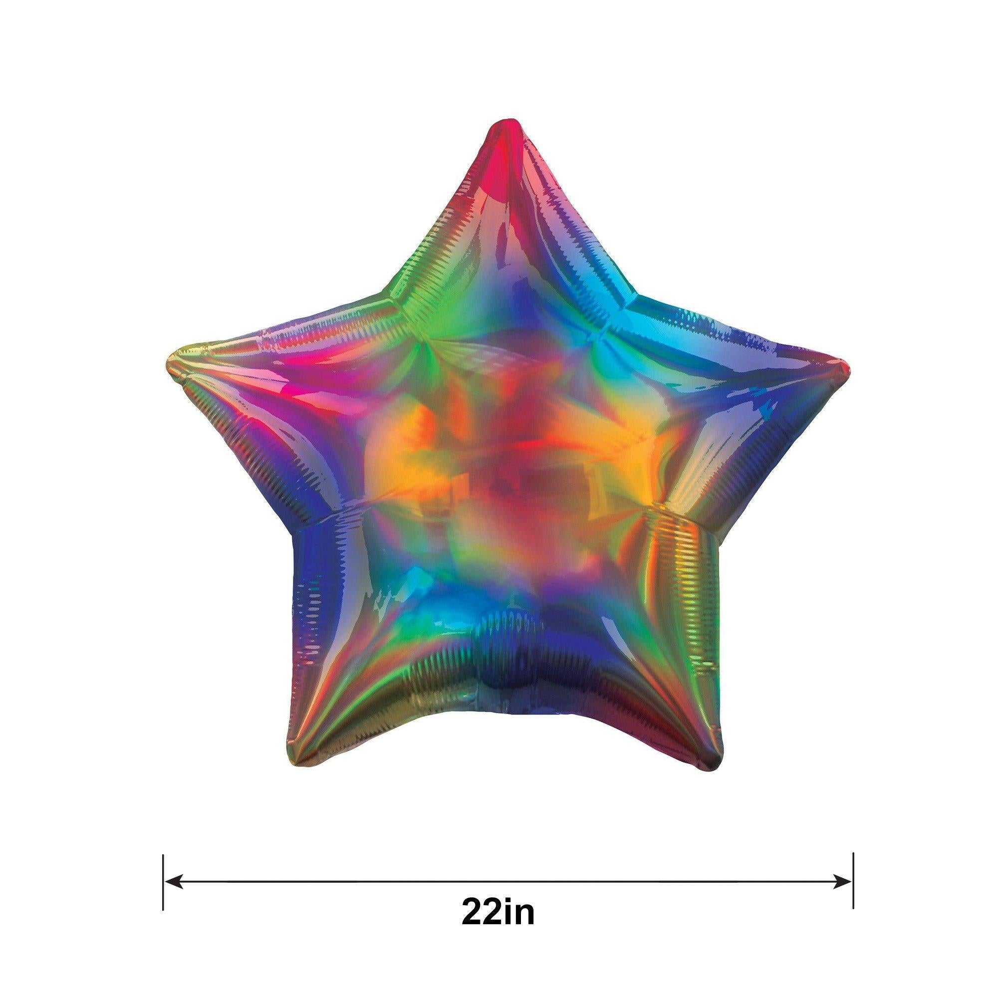 Iridescent Star Balloon. Assorted Colors - Image 7
