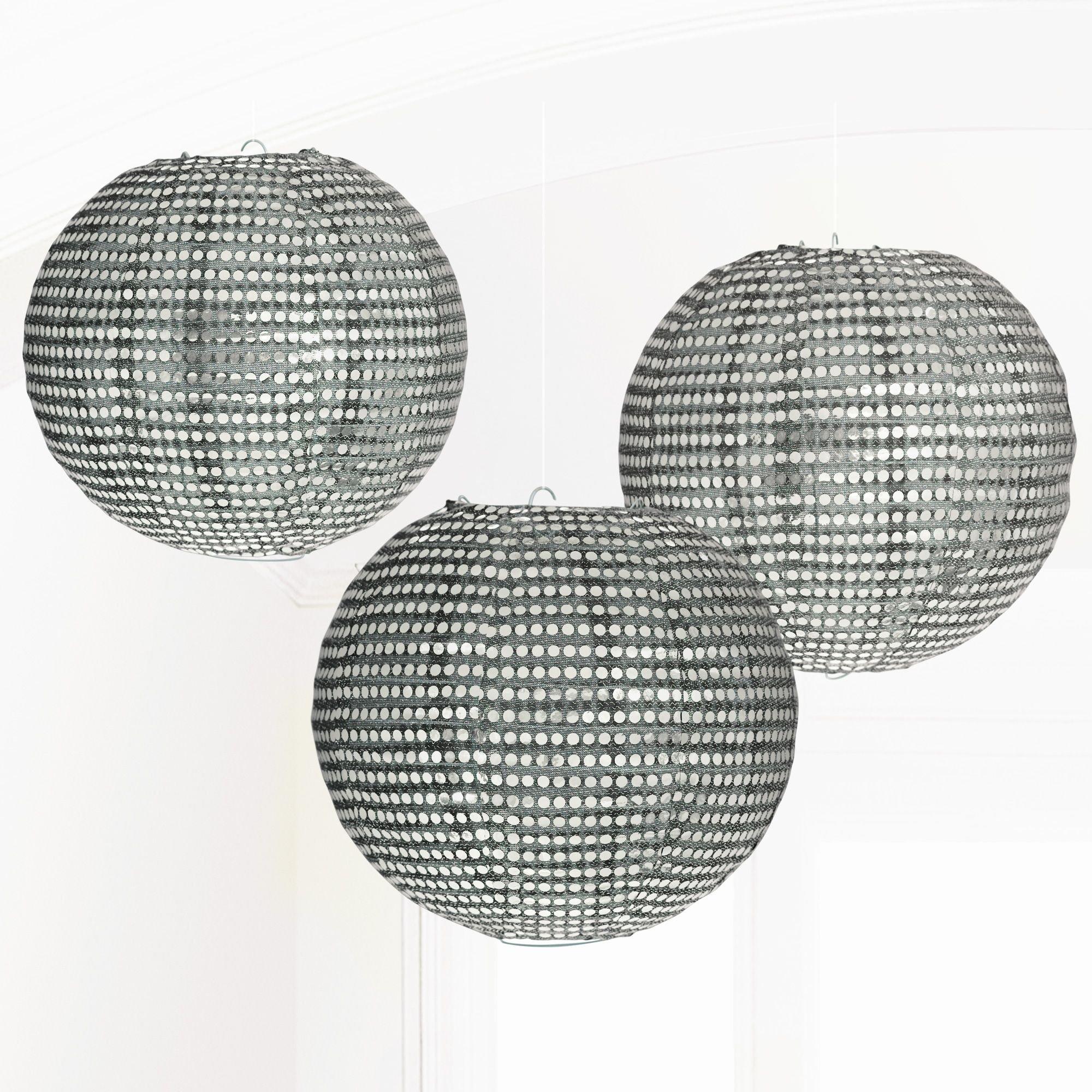 Paper Lanterns. 9 1/2in. 3ct. Assorted Colors - Image 4