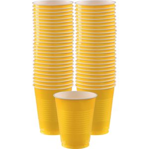Plastic Cups. 18oz. 50ct. Assorted Colors