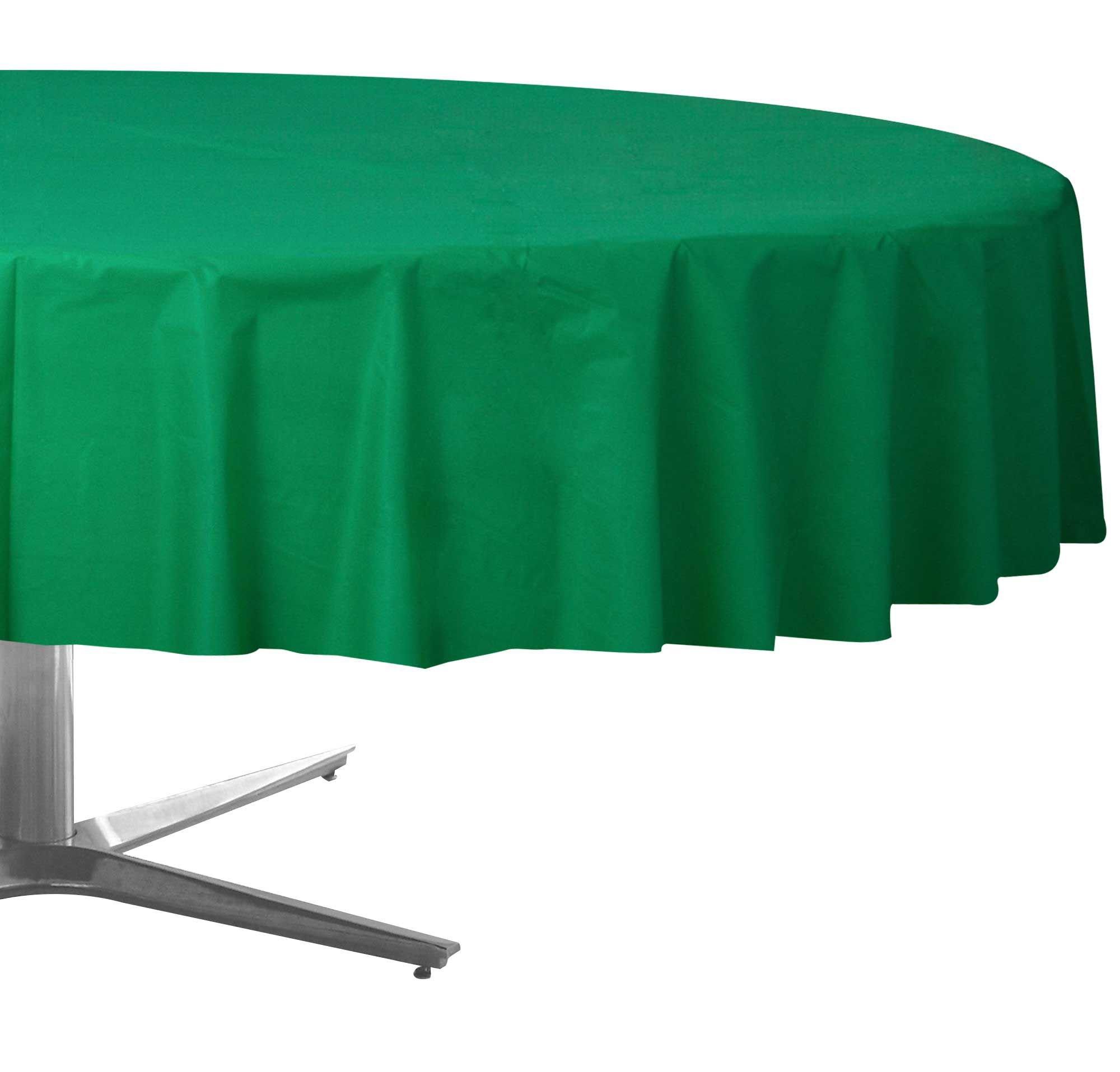 Round Plastic Table Cover. 84in. Assorted Colors - Image 5