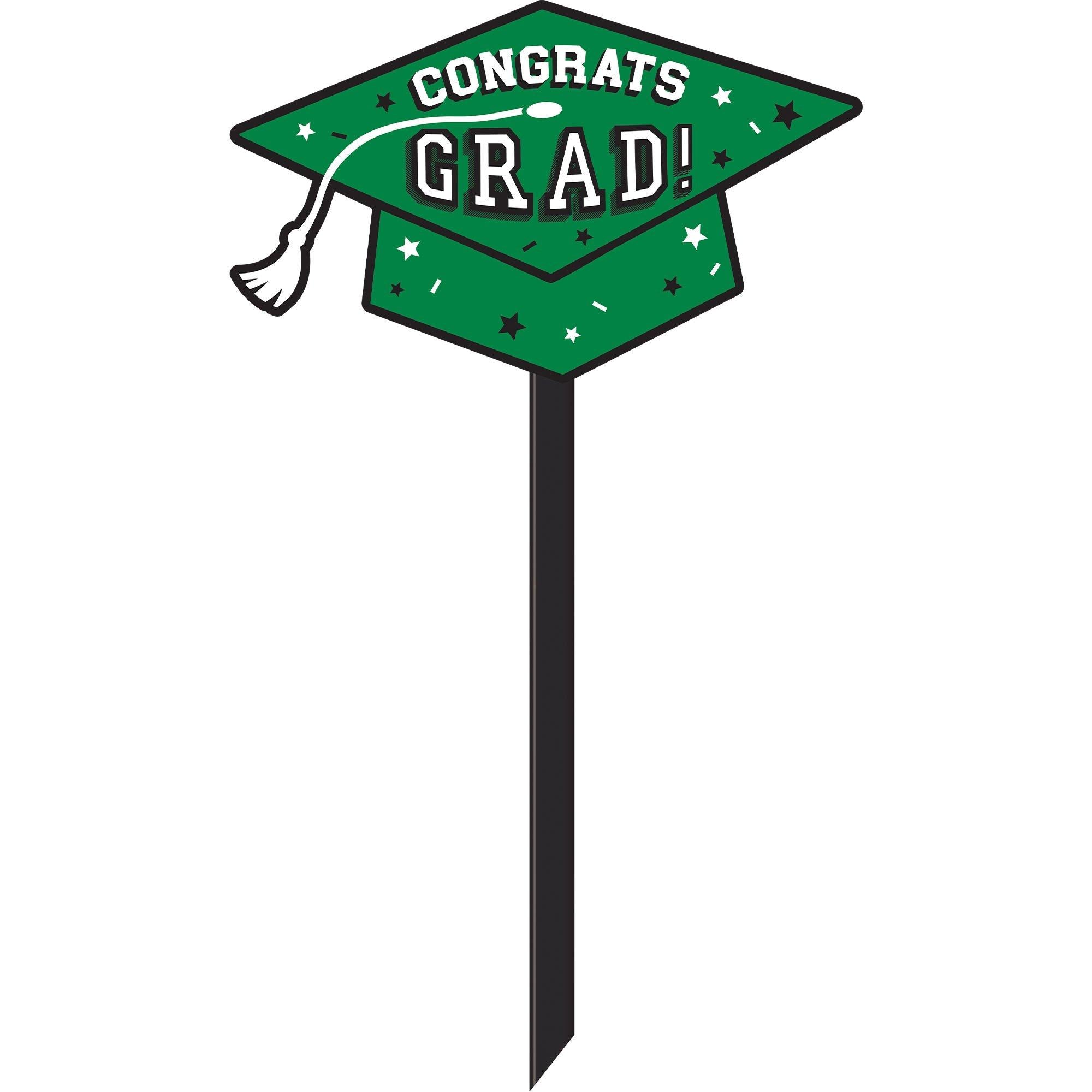 Congrats Grad Plastic Yard Stake. 20.5in. Assorted Colors - Image 6