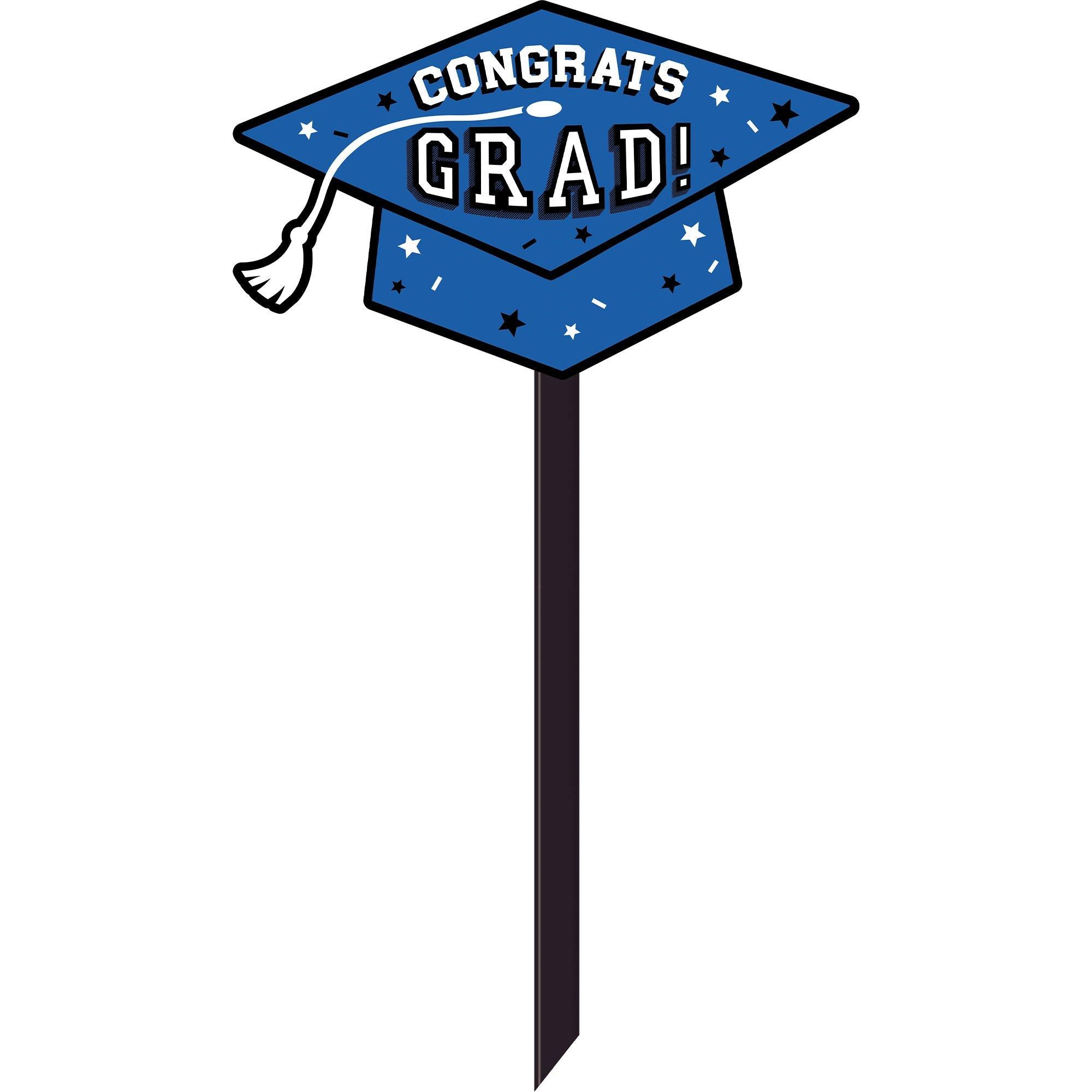 Congrats Grad Plastic Yard Stake. 20.5in. Assorted Colors - Image 7