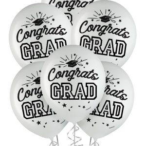15ct. 12in. Congrats Grad Latex Balloons. Assorted Colors