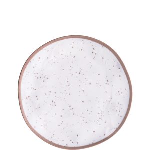 White With Speckles Melamine Dessert Plate. 6.25in. Assorted Colors