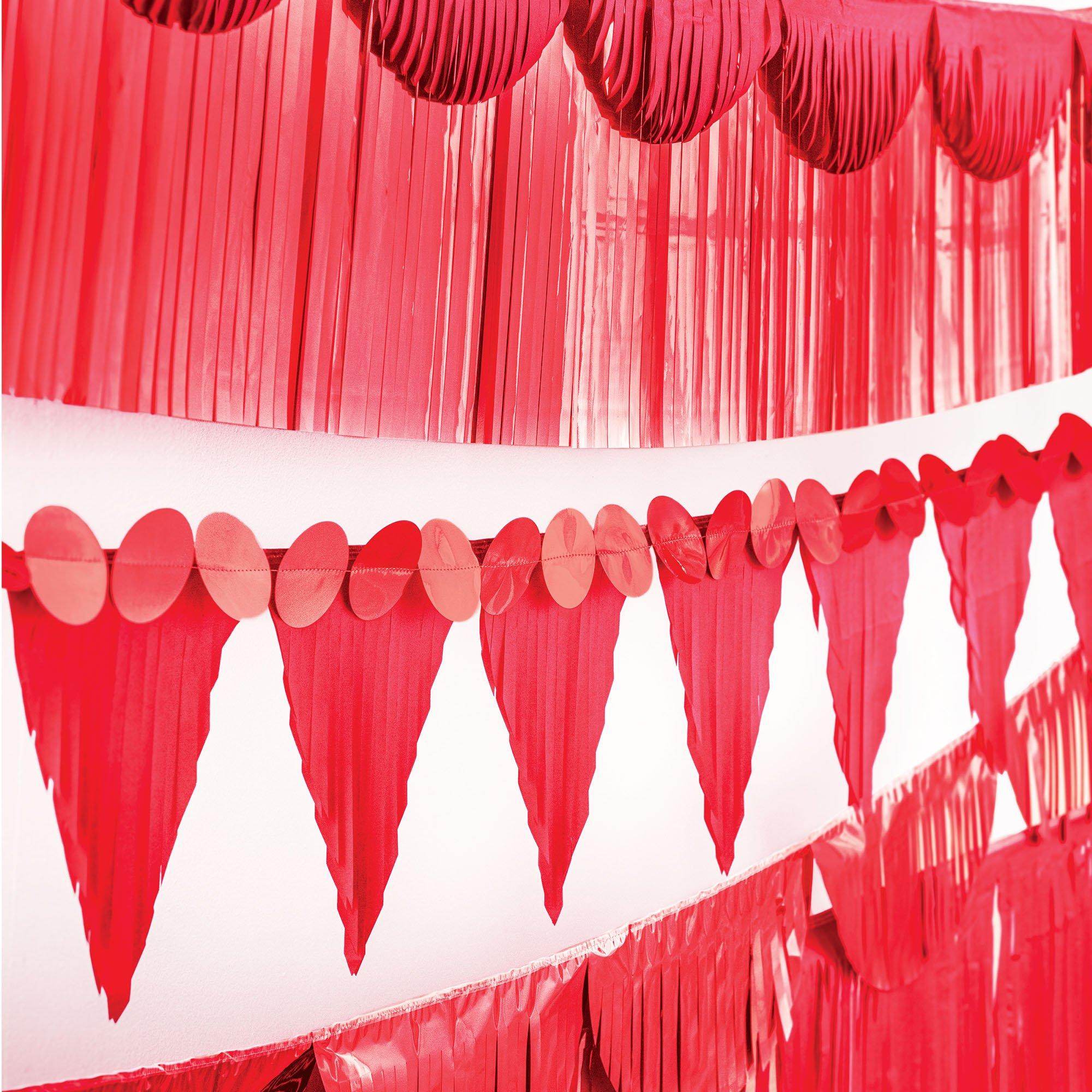 Multishape Fringe Paper Banners. 6ft. 6ct. Assorted Colors