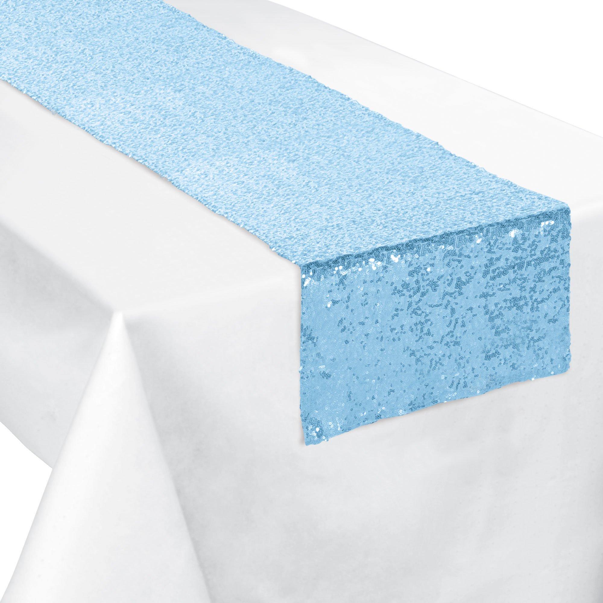 Sequin Table Runner. 13in x 72in - Oh Baby!. Assorted Colors - Image 2