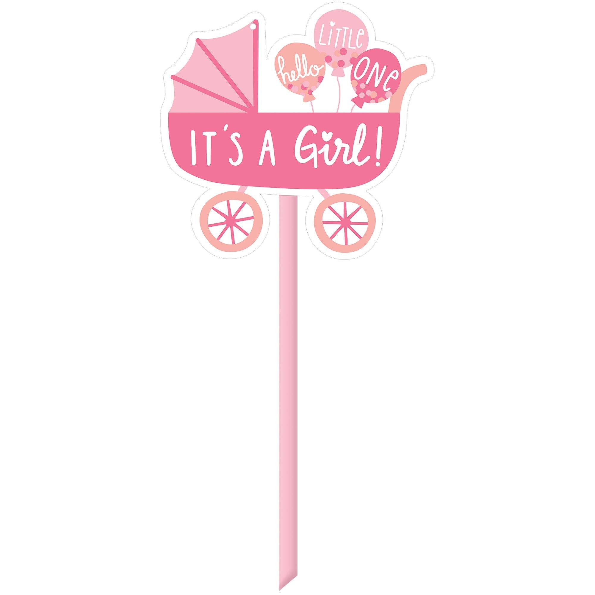 Oh Baby! Carriage Baby Shower Plastic Yard Sign. 15in x 25in. Assorted Colors - Image 2