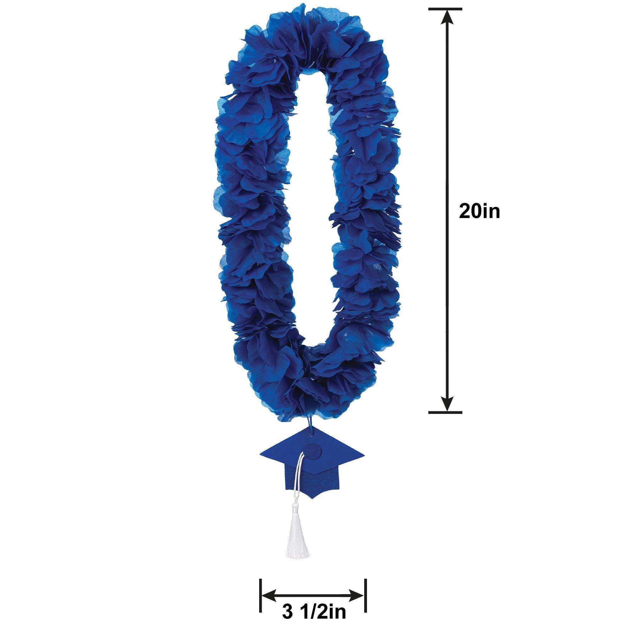 Fabric Lei with Graduation Cap Pendant. 20in. Assorted Colors - Image 6