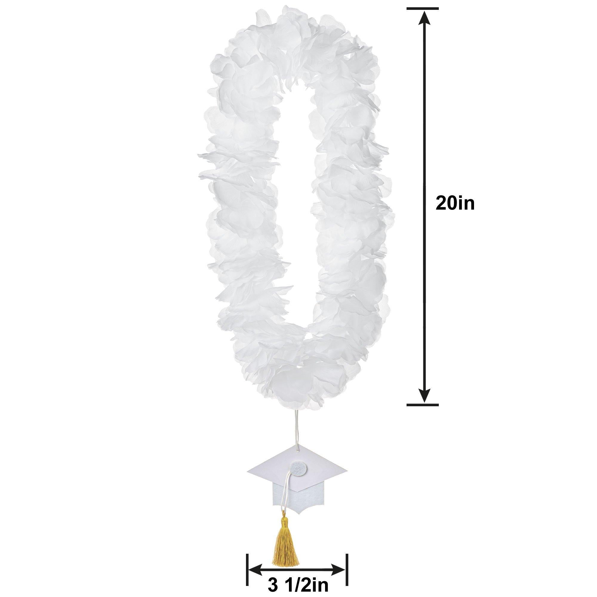 Fabric Lei with Graduation Cap Pendant. 20in. Assorted Colors - Image 9