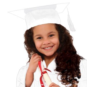 Kids' Autograph Fabric Graduation Cap. Assorted Colors
