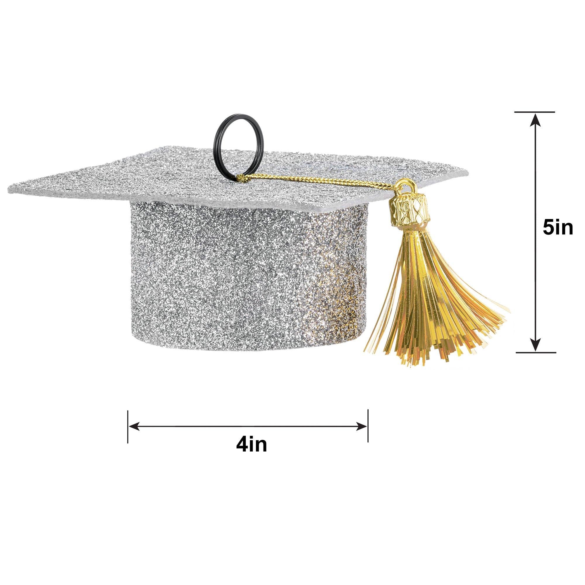 Glitter Graduation Cap Balloon Weight. 5.9oz. Assorted Colors - Image 3