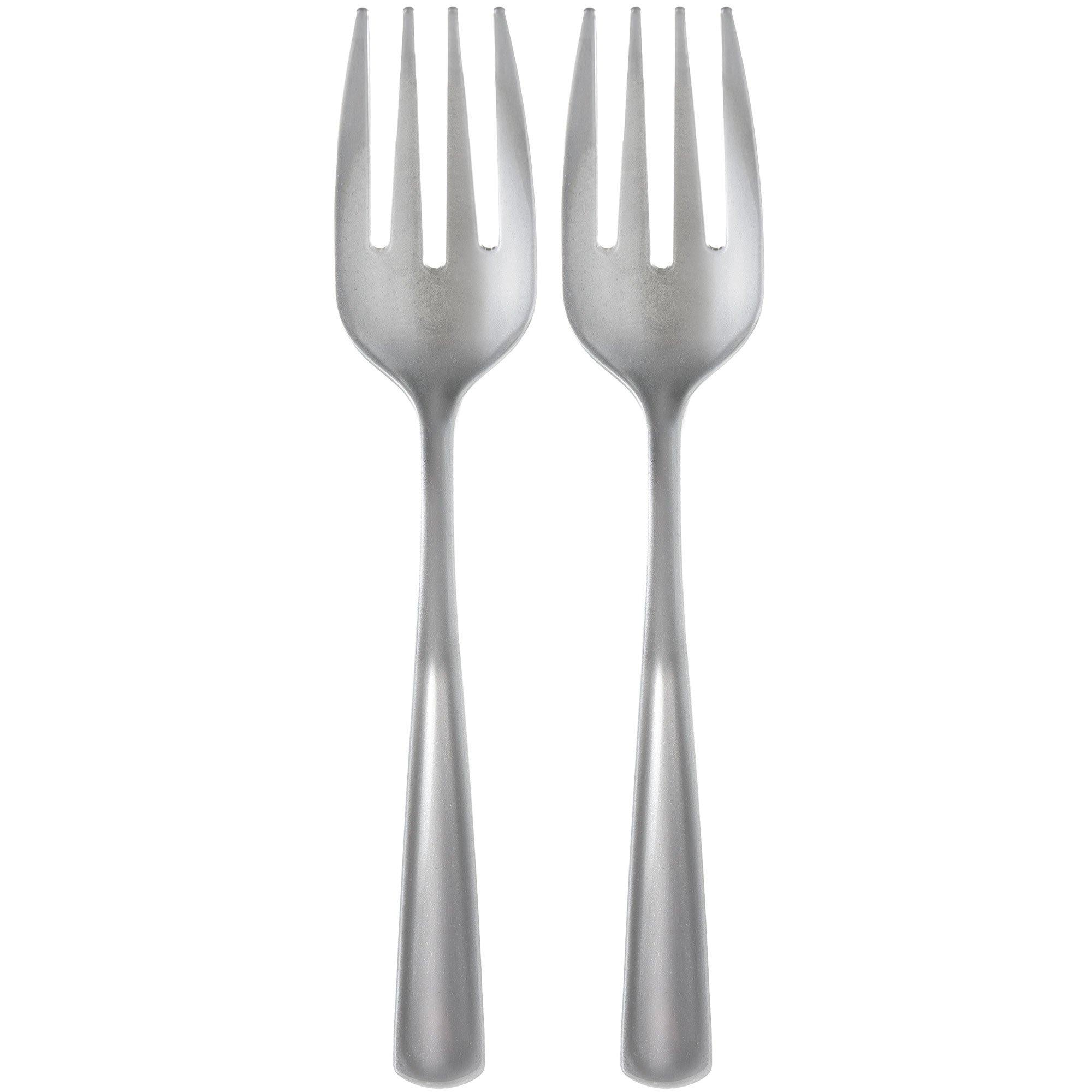 Plastic Serving Forks. 9.75in. 2ct. Assorted Colors - Image 5