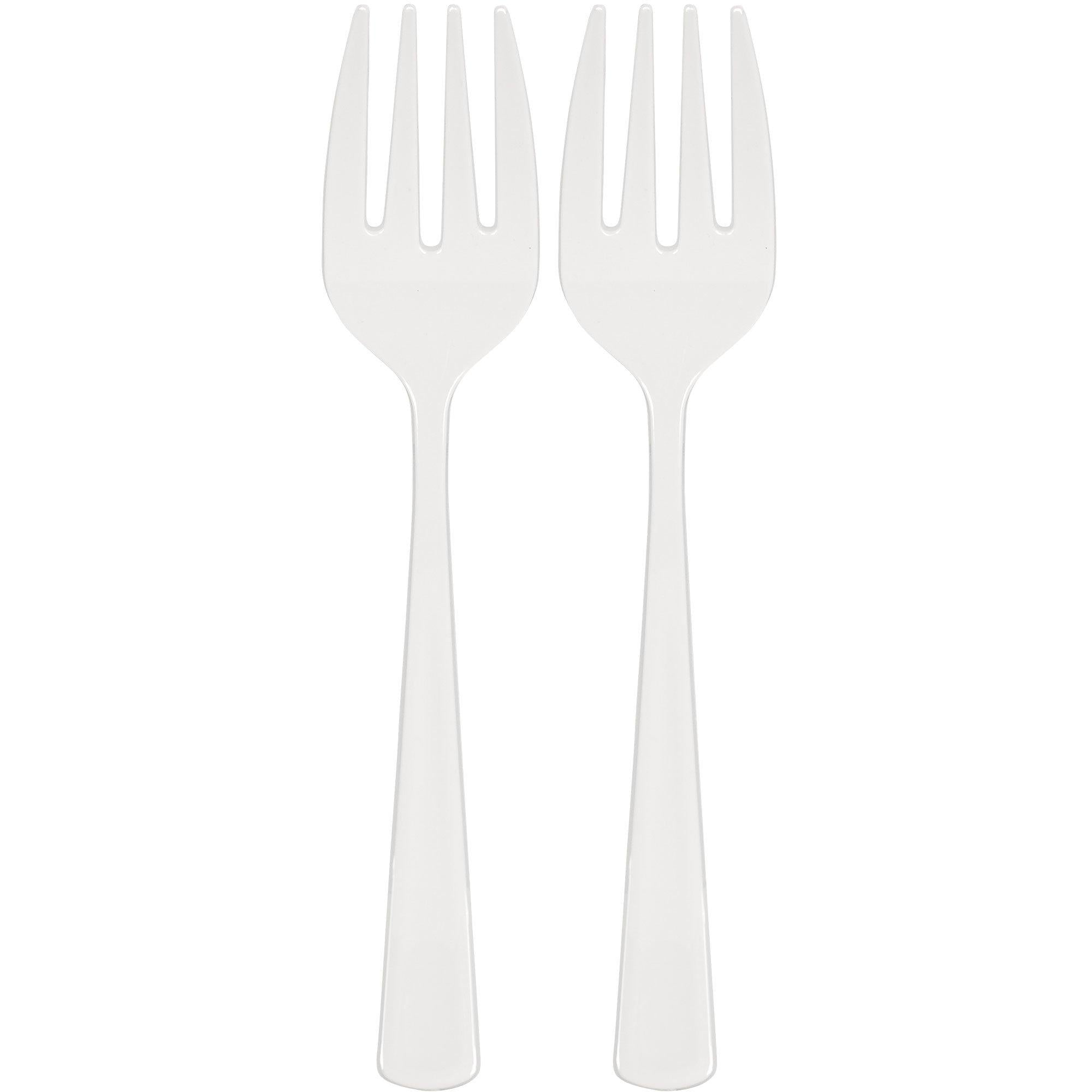 Plastic Serving Forks. 9.75in. 2ct. Assorted Colors - Image 6