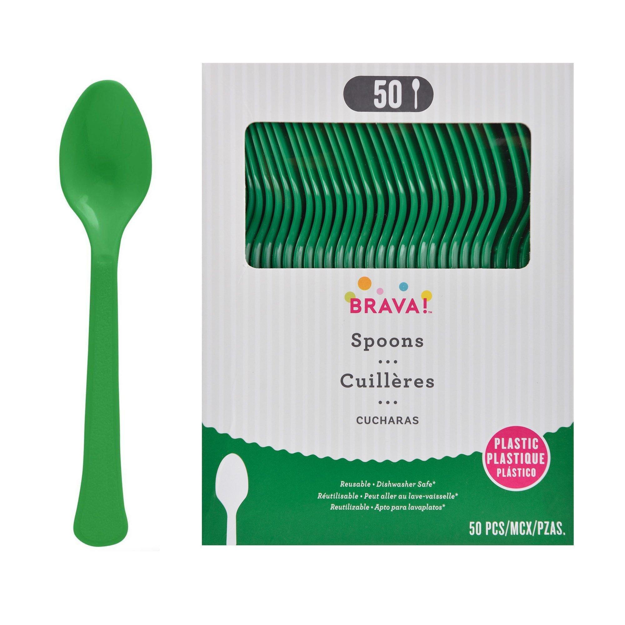 Plastic Spoons. Assorted Colors - Image 4