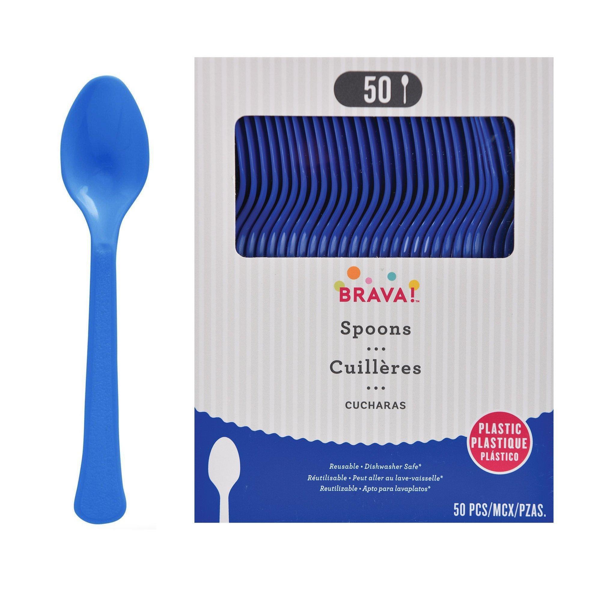 Plastic Spoons. Assorted Colors - Image 15