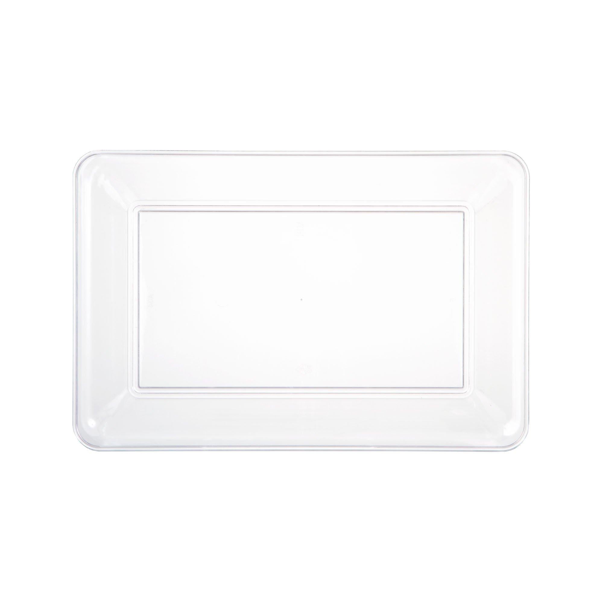 Medium Plastic Rectangular Platter. 9.25in x 14.25in. Assorted Colors - Image 3